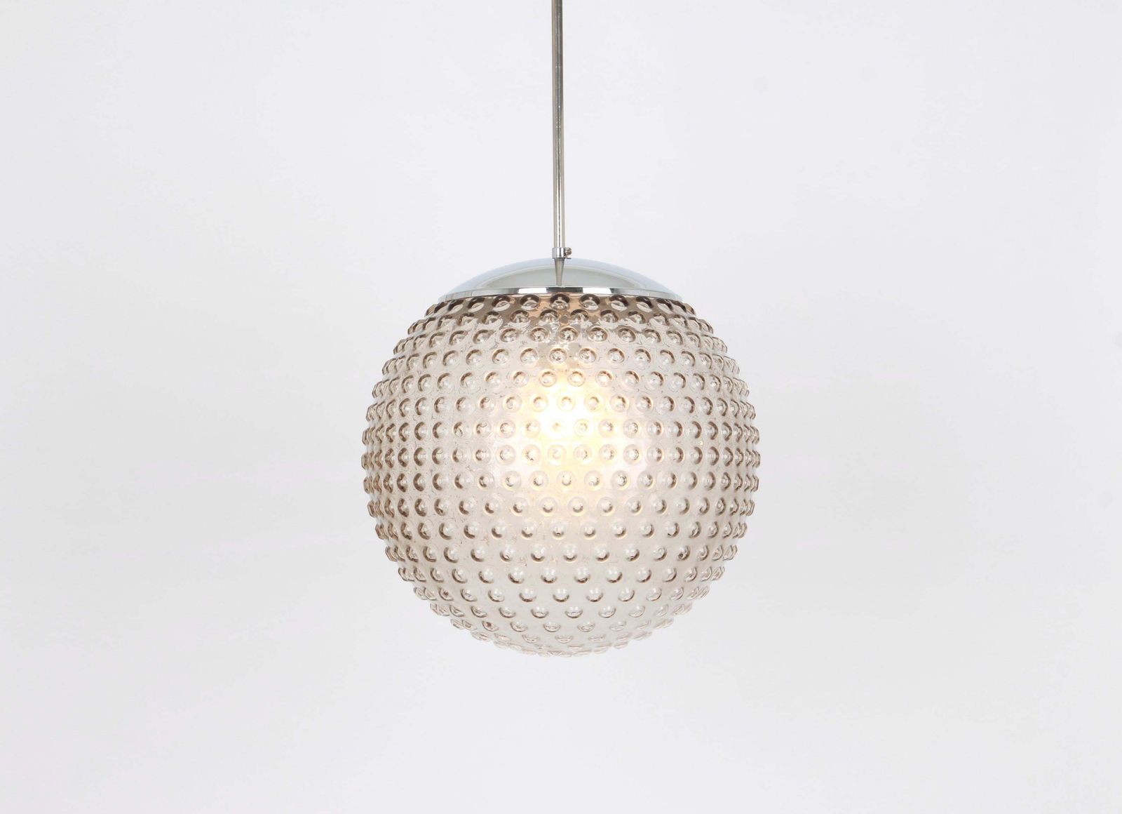 1 Of 12 Rare Designer Glass Pendant Lamp By Rolf Krüger For Staff, Germany 1970s photo Lighting