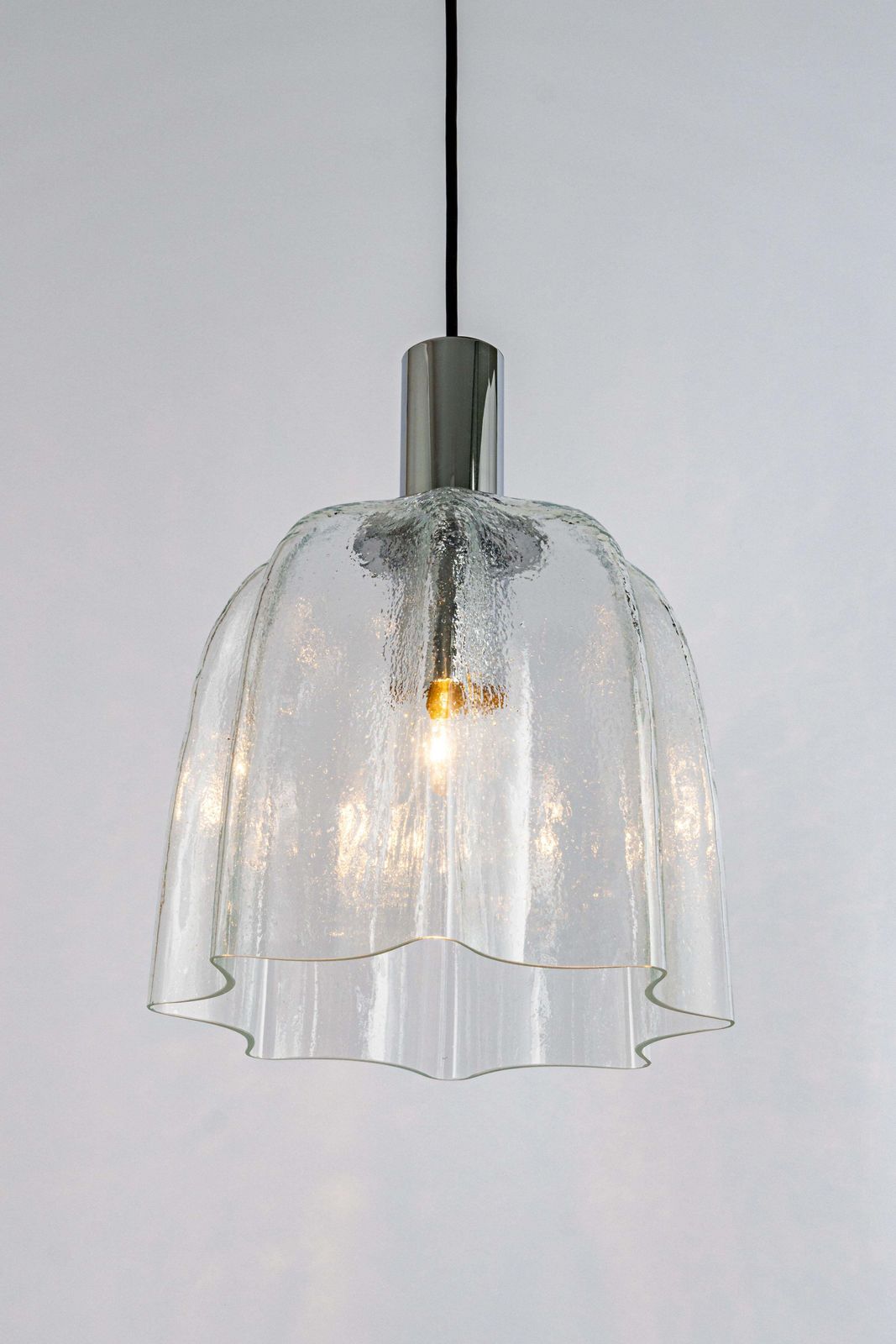 1 Of 5 Large Glass Pendant Lights By Limburg, Germany, 1970s photo furniture