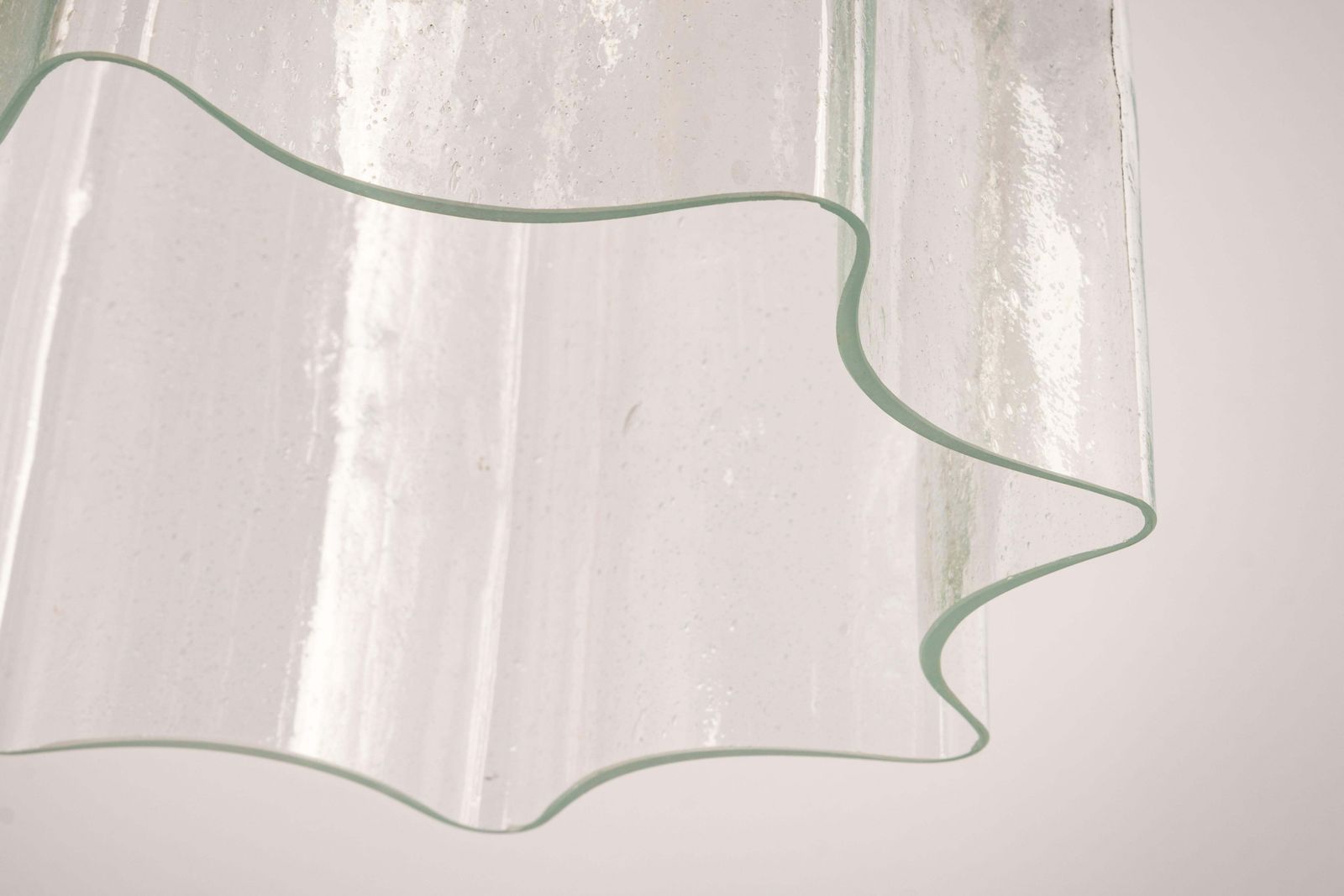 photo for sale 1 Of 5 Large Glass Pendant Lights By Limburg, Germany, 1970s