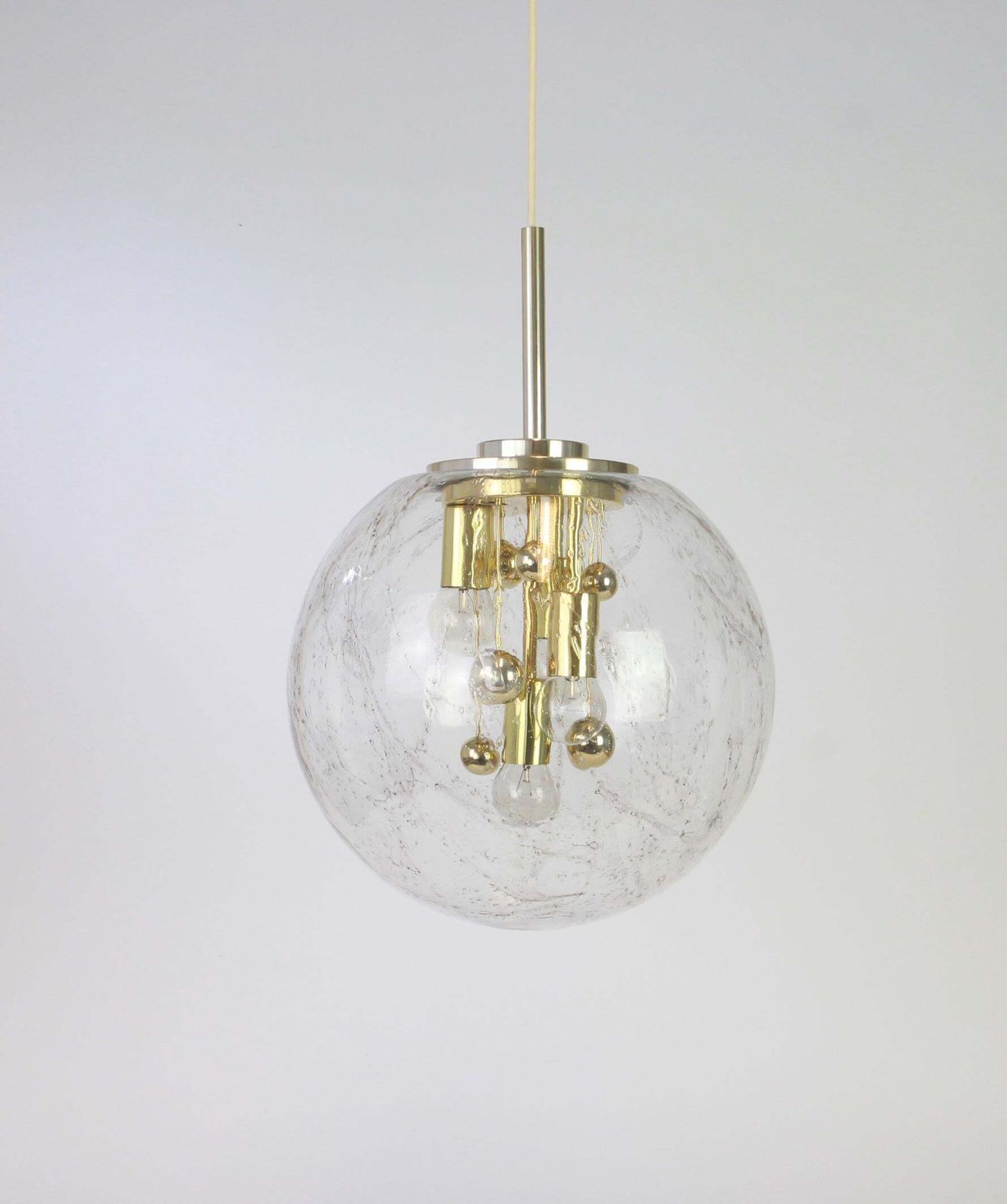 1 Of 2 Large Sputnik Big Ball Pendant By Doria, Germany, 1970s photo furniture