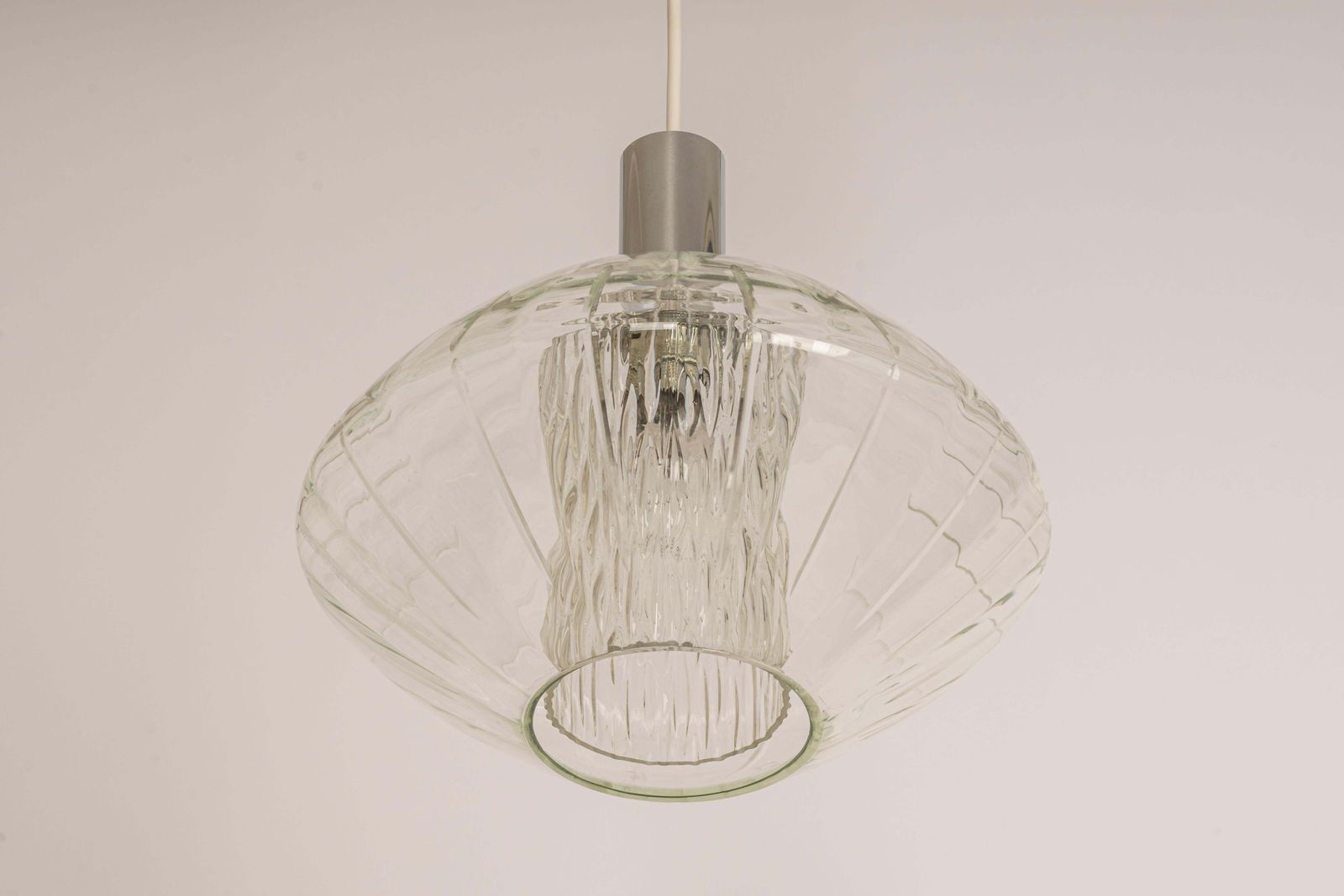 Large Glass Pendant Light In Tulipan Form By Cosack, Germany, 1970s photo furniture