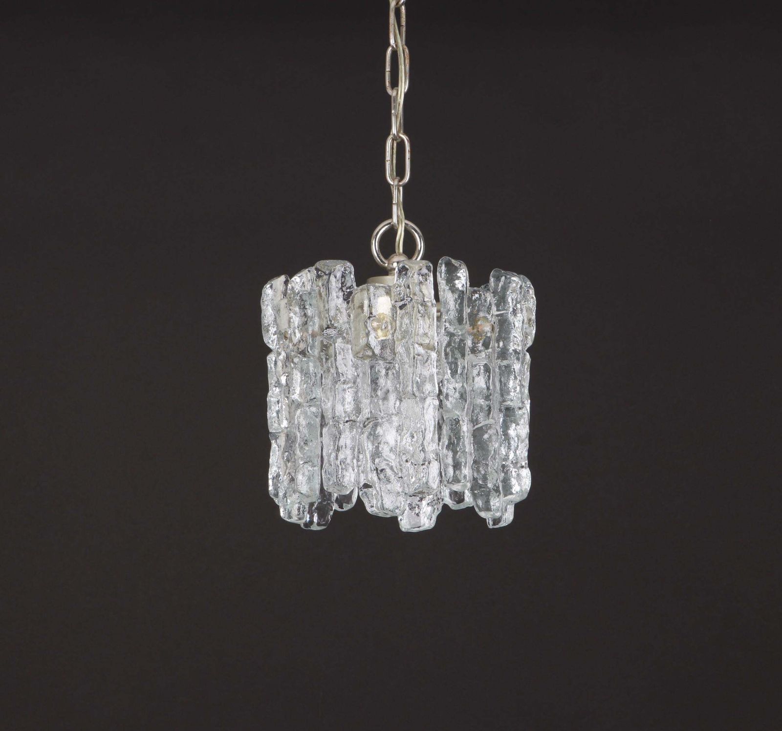 1 Of 4 Murano Ice Glass Pendants By Kalmar, Austria, 1960s photo for sale