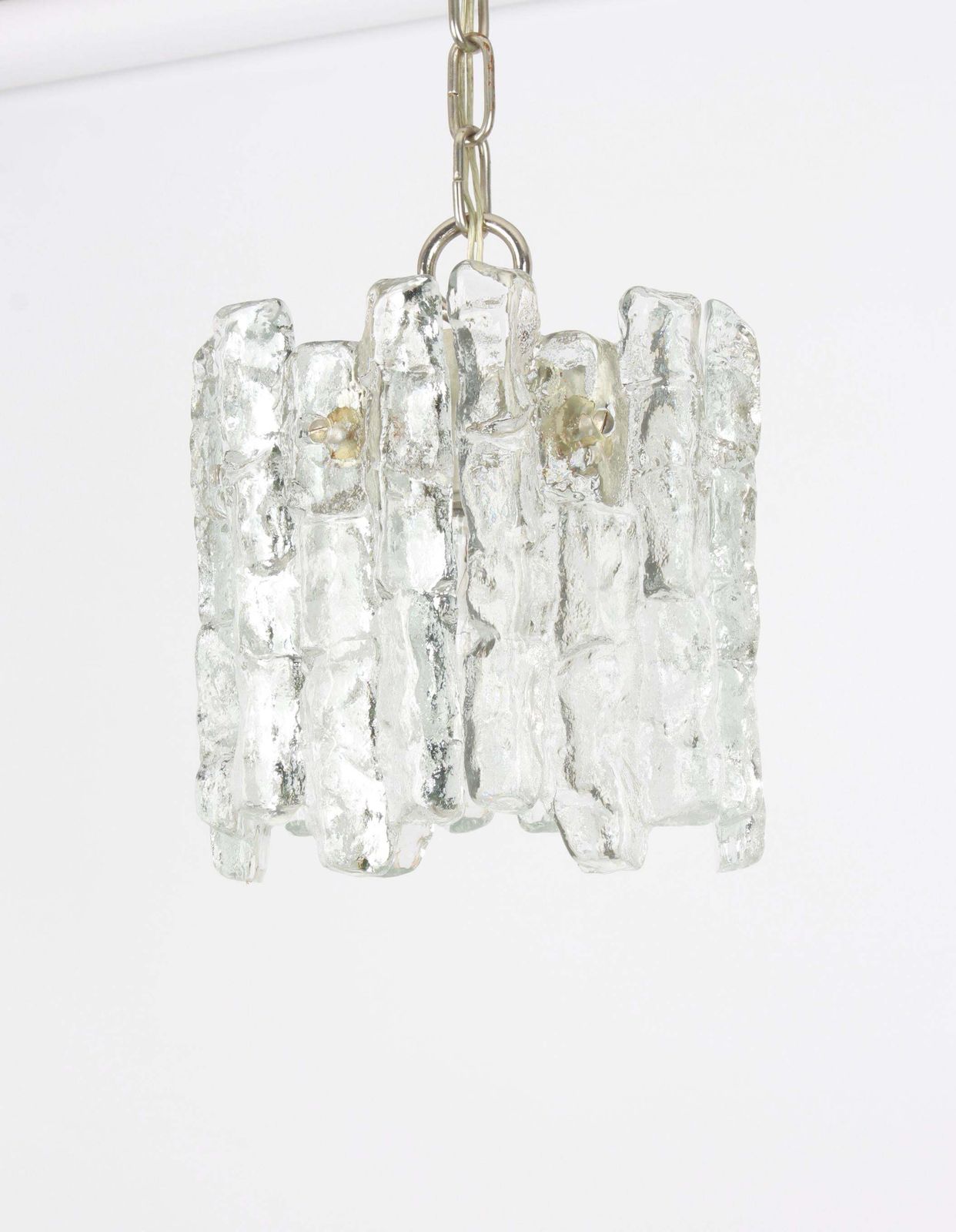 1 Of 4 Murano Ice Glass Pendants By Kalmar, Austria, 1960s photo vinterior