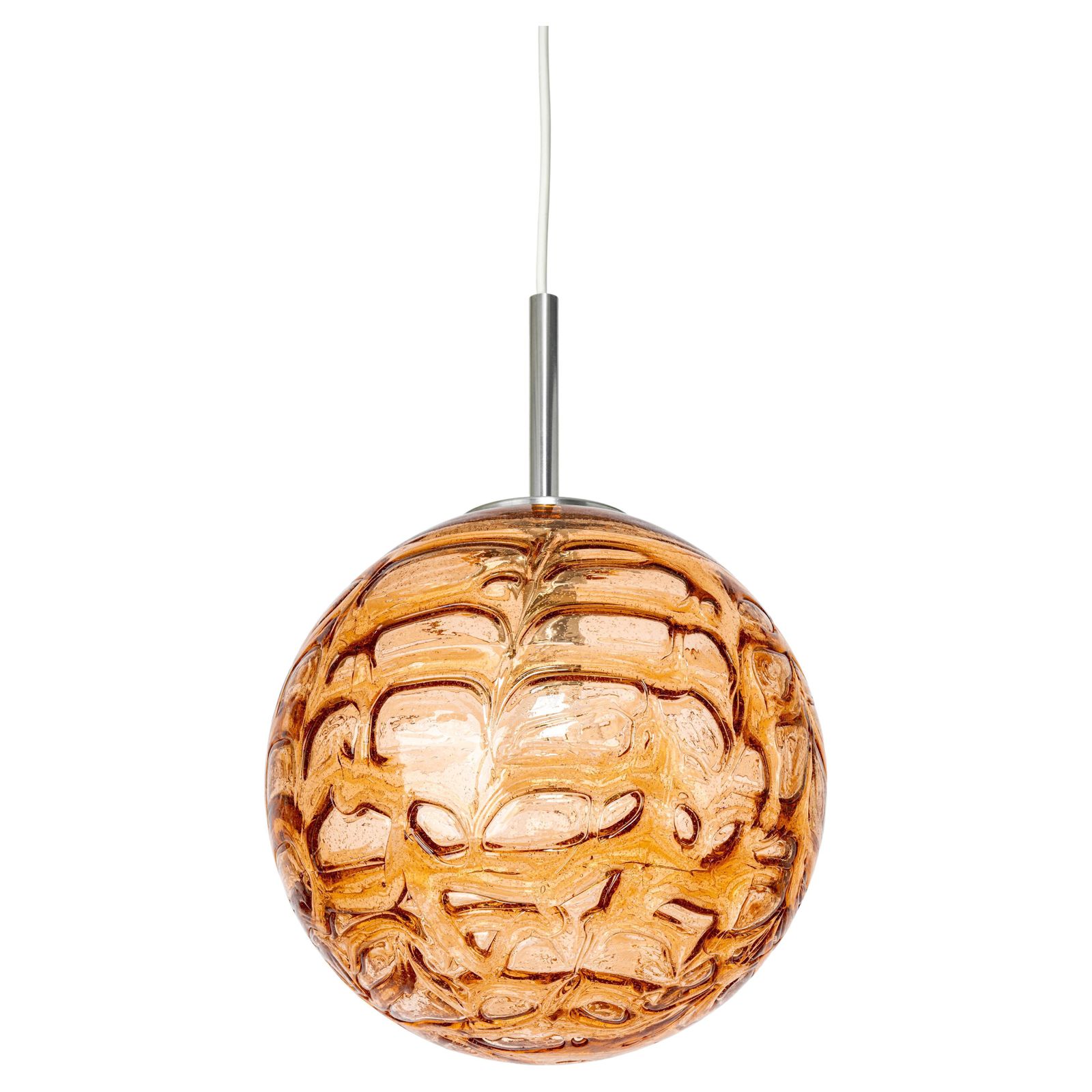 photo furniture 1 Of 2 Rare Pink Murano Ball Pendant Light By Doria, Germany, 1970s