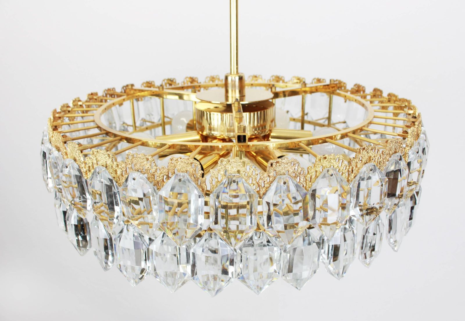 Bakalowits Chandelier, Brutalist Style And Crystal Glass, Austria, 1960s photo Lighting