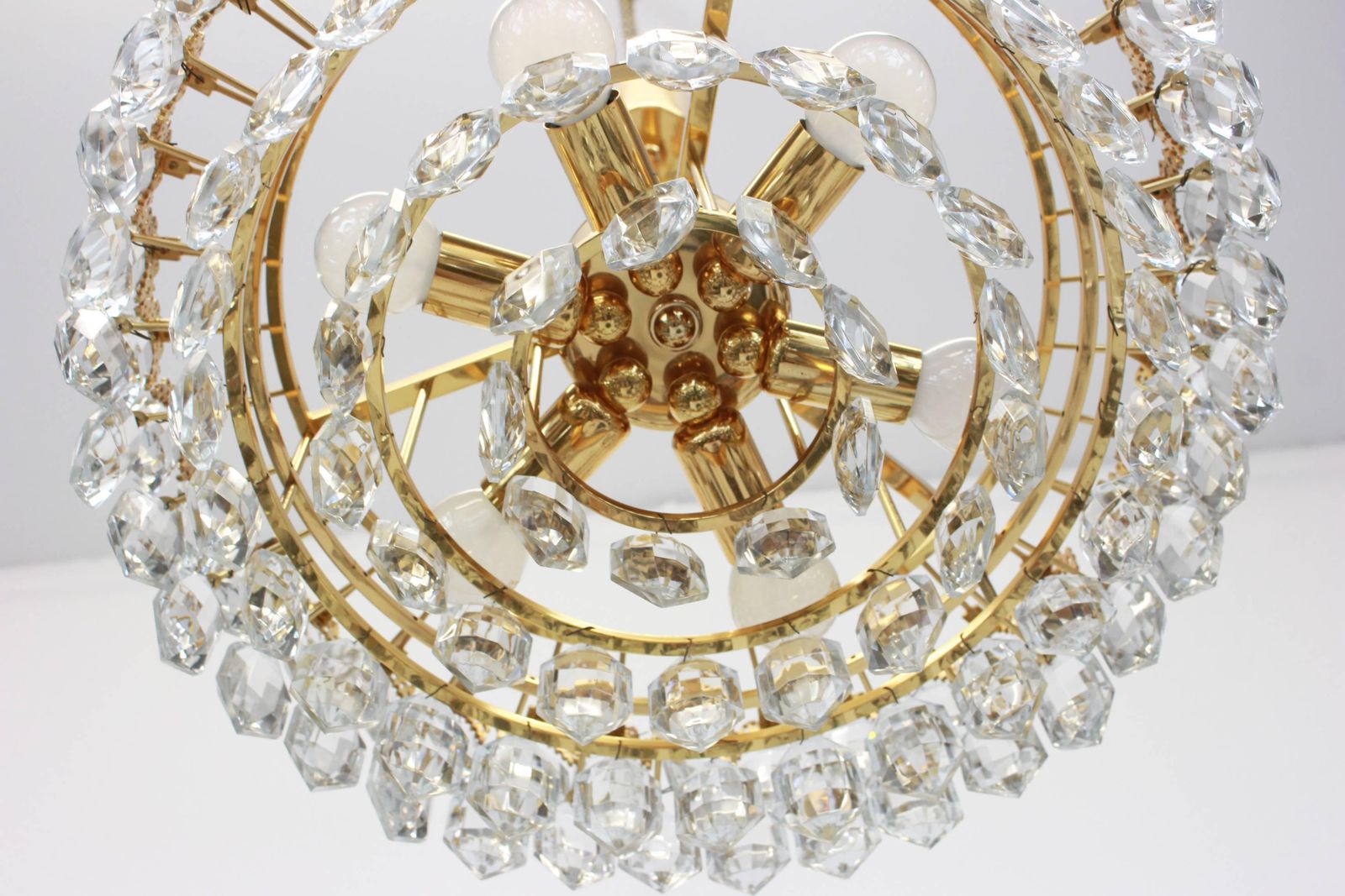 Bakalowits Chandelier, Brutalist Style And Crystal Glass, Austria, 1960s photo vinterior