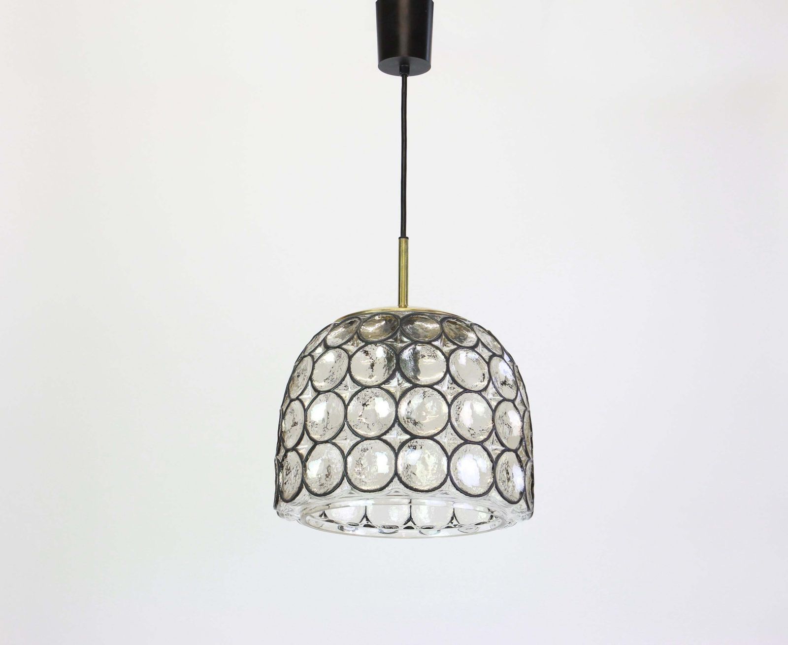 1 Of 16 Iron And Clear Glass Pendant Lights By Limburg, Germany, 1960s photo 1290.0