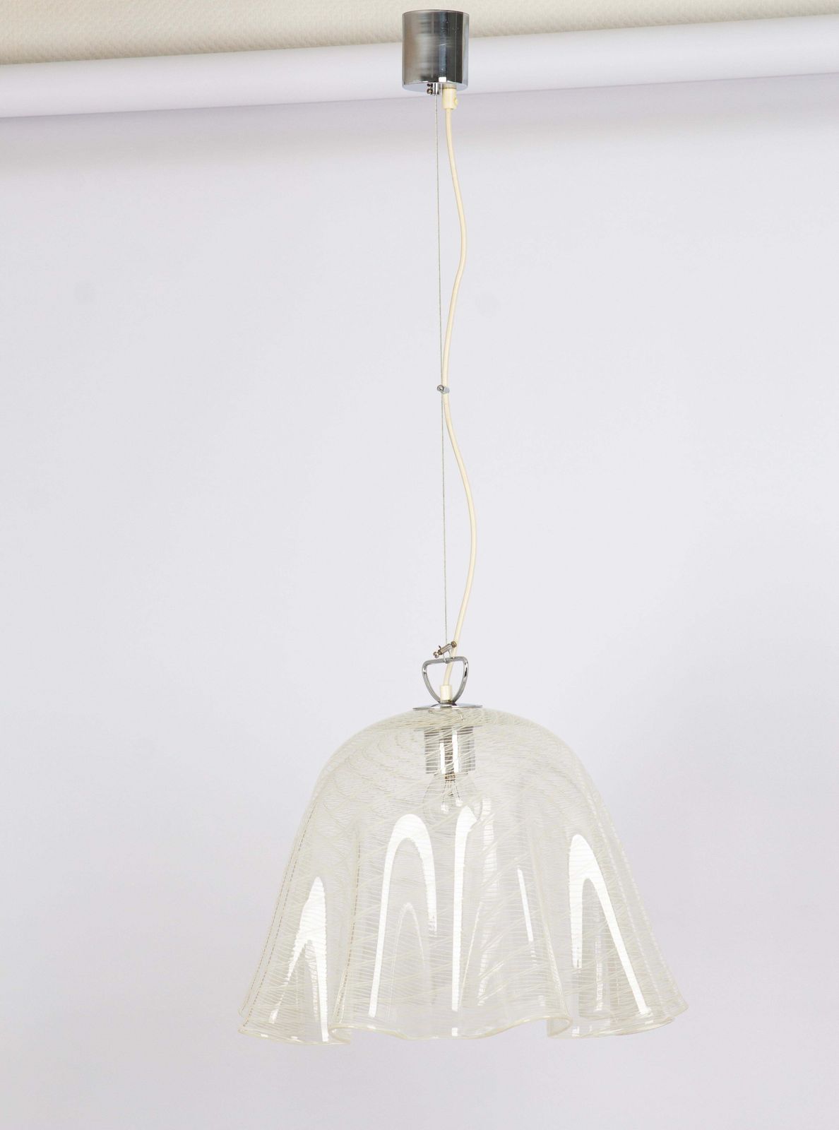 1 Of 2 Large Pendant Light By Kalmar Fazzoletto, Austria, 1970s photo furniture