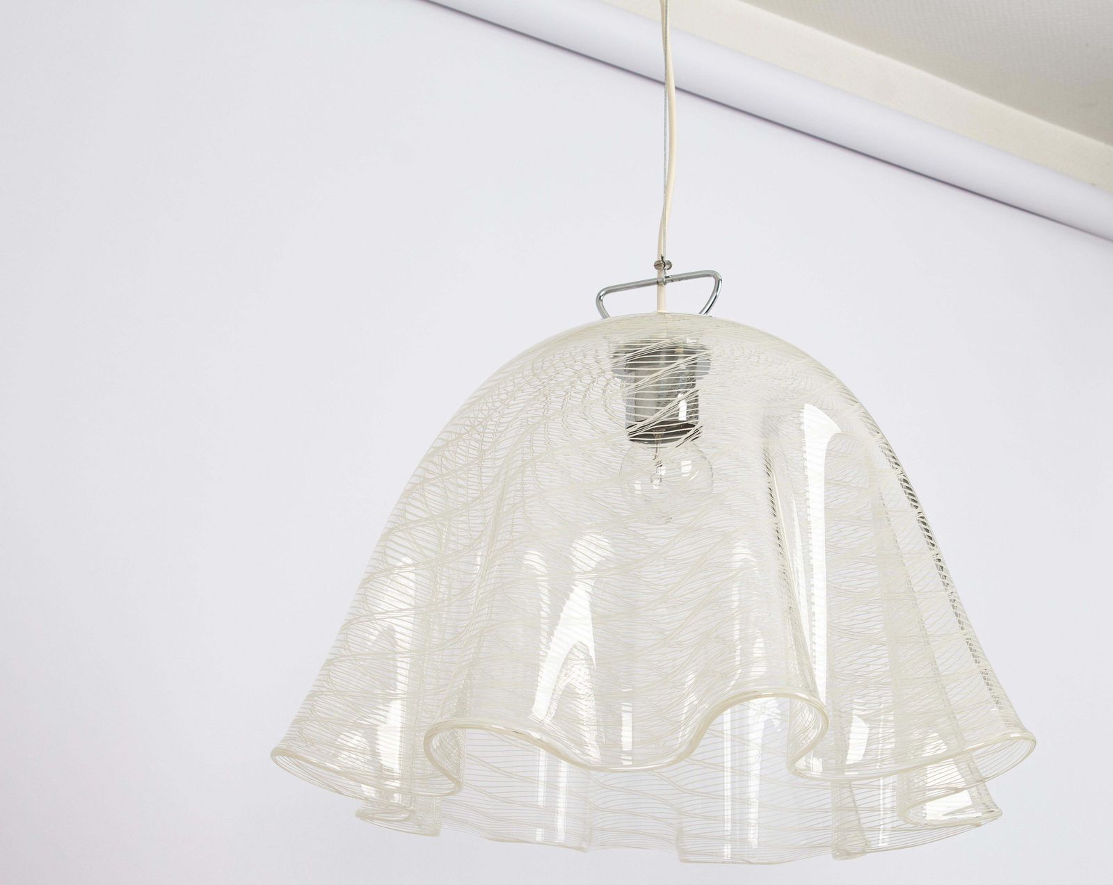Lighting 1 Of 2 Large Pendant Light By Kalmar Fazzoletto, Austria, 1970s photo