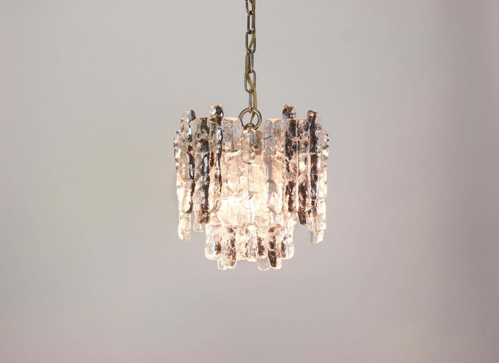 Pair Of Murano Ice Glass Pendants By Kalmar, Austria, 1960s photo vinterior