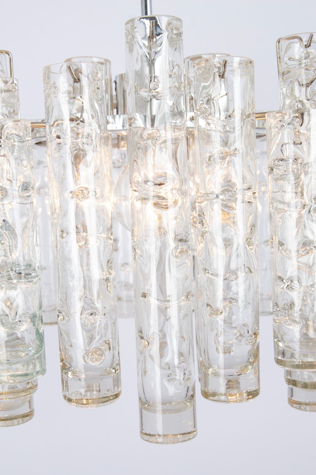 Stunning Murano Glass Tubes Chandelier By Doria, Germany, 1960s photo buy