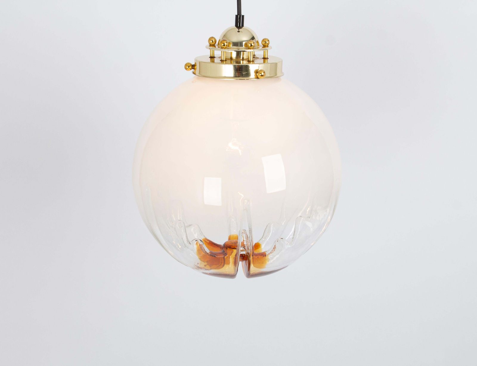 photo furniture Stunning Glass Pendant Light In Style Of  Mazzega, Italy, 1960s