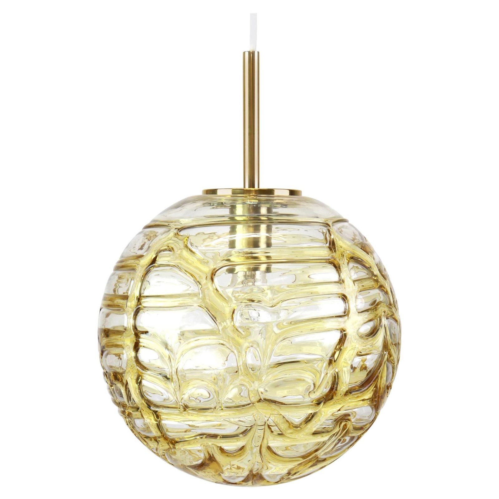 1 Of 3 Rare Murano Ball Pendant Light By Doria, Germany, 1970s photo furniture