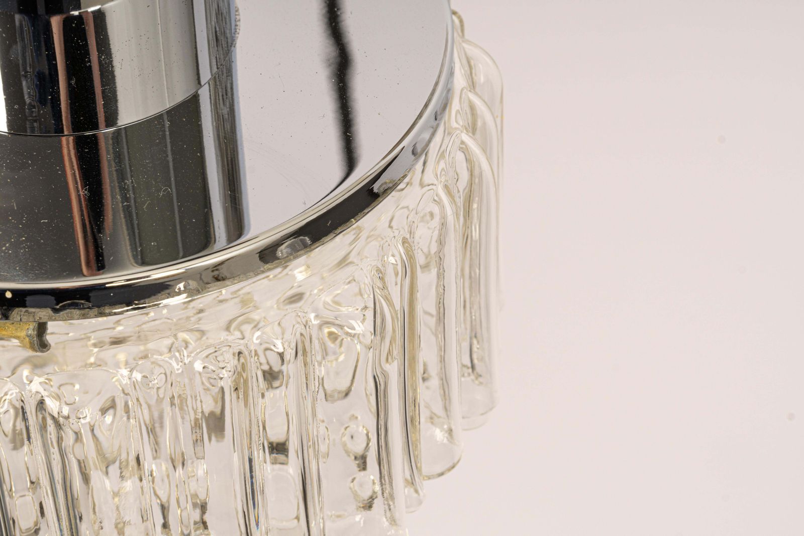 Large Designer Cascading Chandelier Glass For Staff Leuchten, Germany, 1970s photo for sale