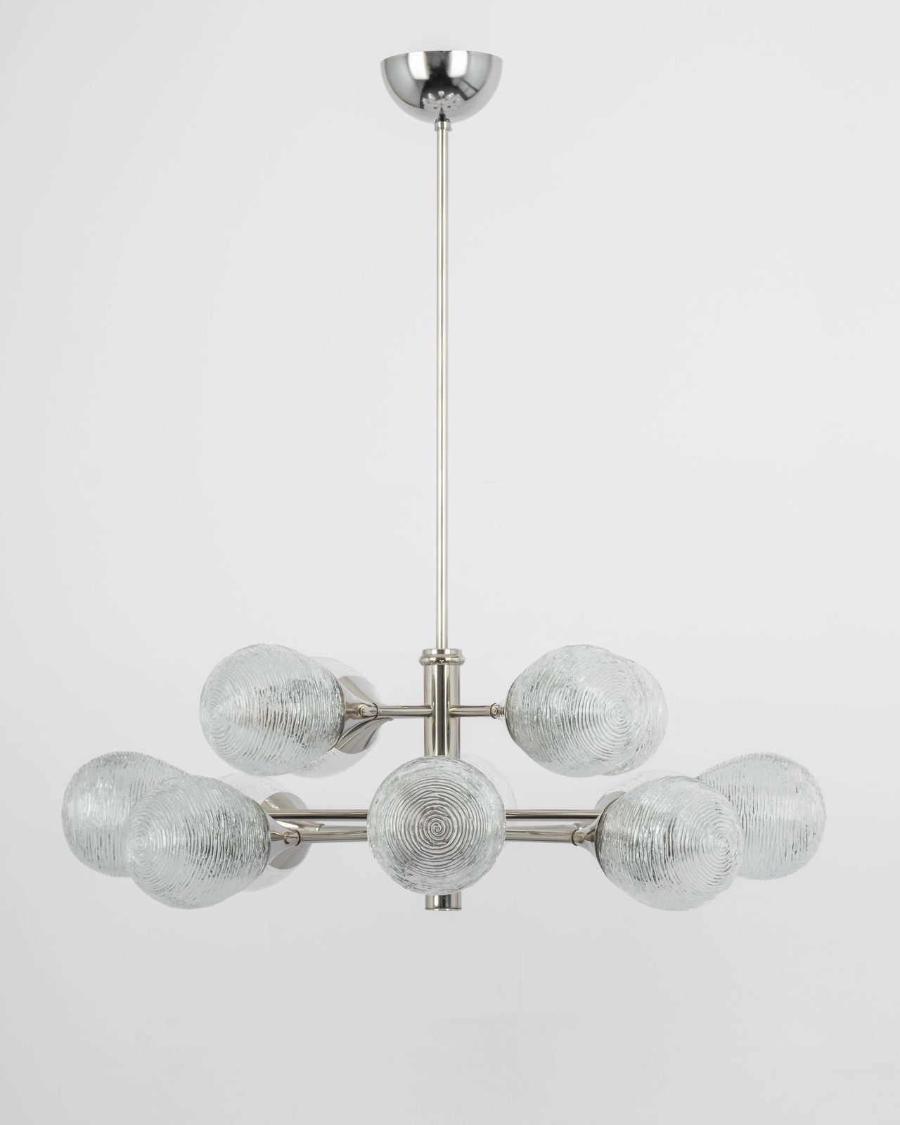 Large Stunning Kaiser Sputnik Opal Glass Globes Chandelier, Germany, 1970s photo furniture