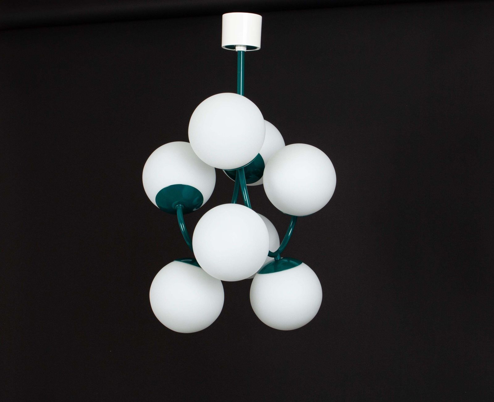 Midcentury Green Orbital Pendant Lamp By Kaiser, Germany, 1960s photo furniture