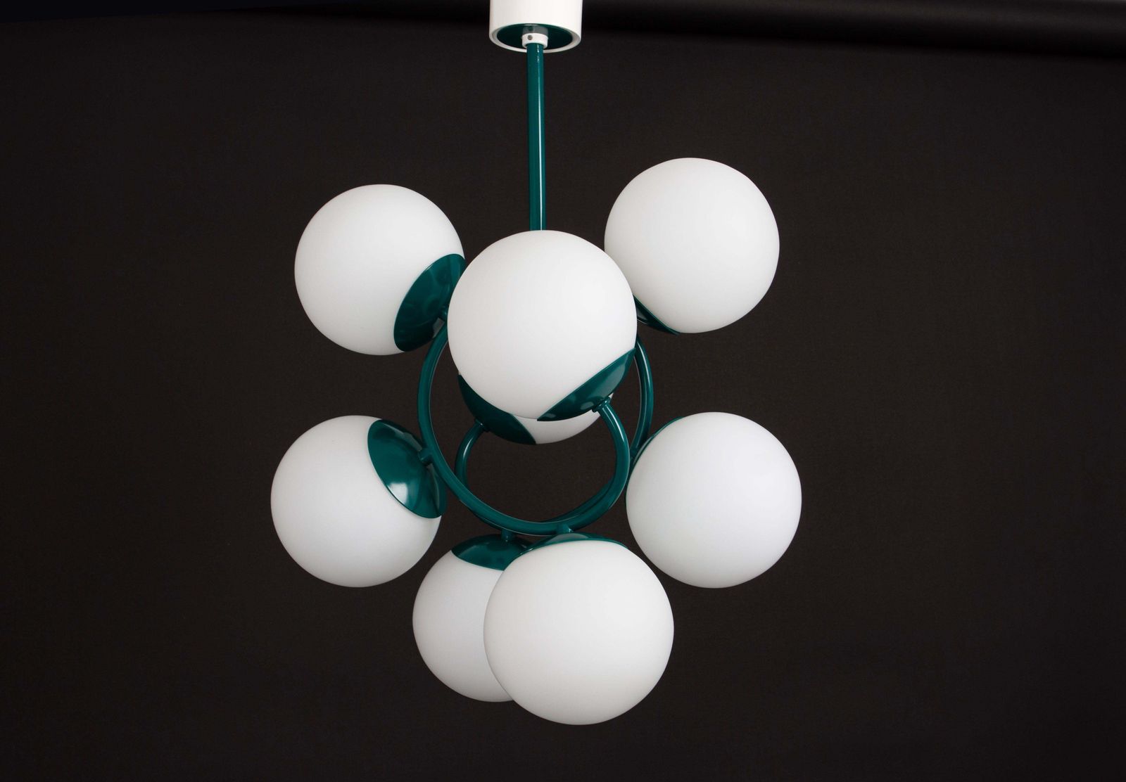 Midcentury Green Orbital Pendant Lamp By Kaiser, Germany, 1960s photo 1461.0