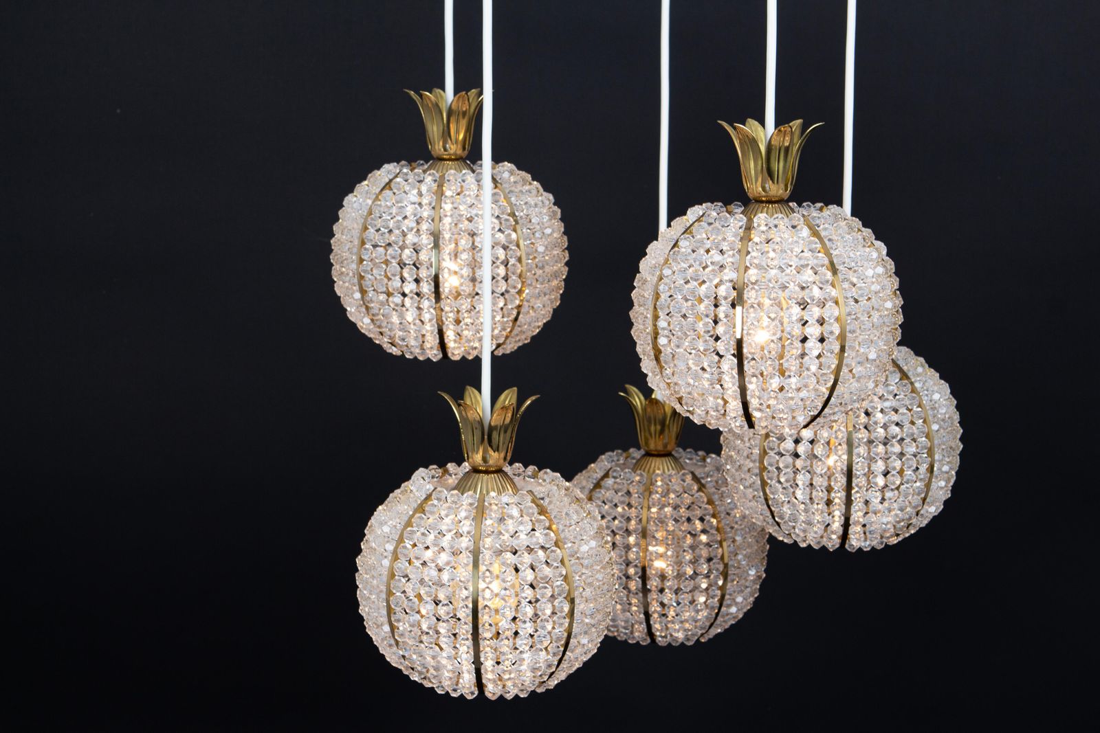 Lighting Cascade Pendant Lamp By Emil Stejnar For Rupert Nikoll, Pineapple Design, 1960s photo