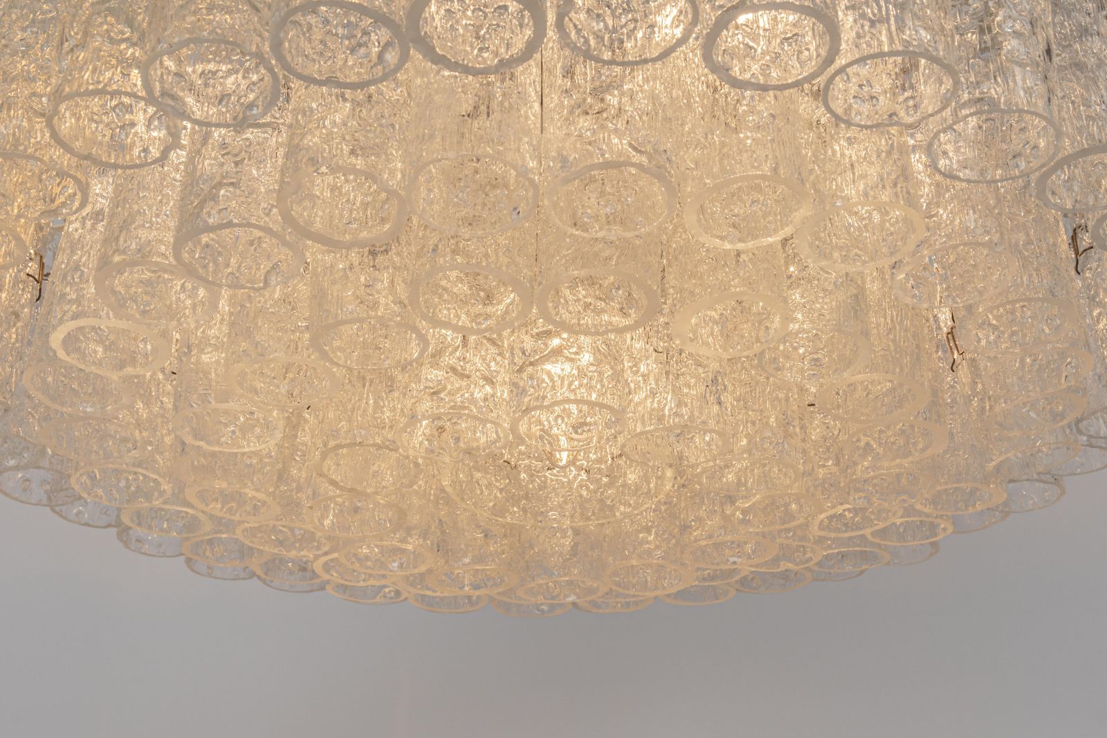 photo furniture Large Doria Ice Glass Tubes Chandelier, Germany, 1960s
