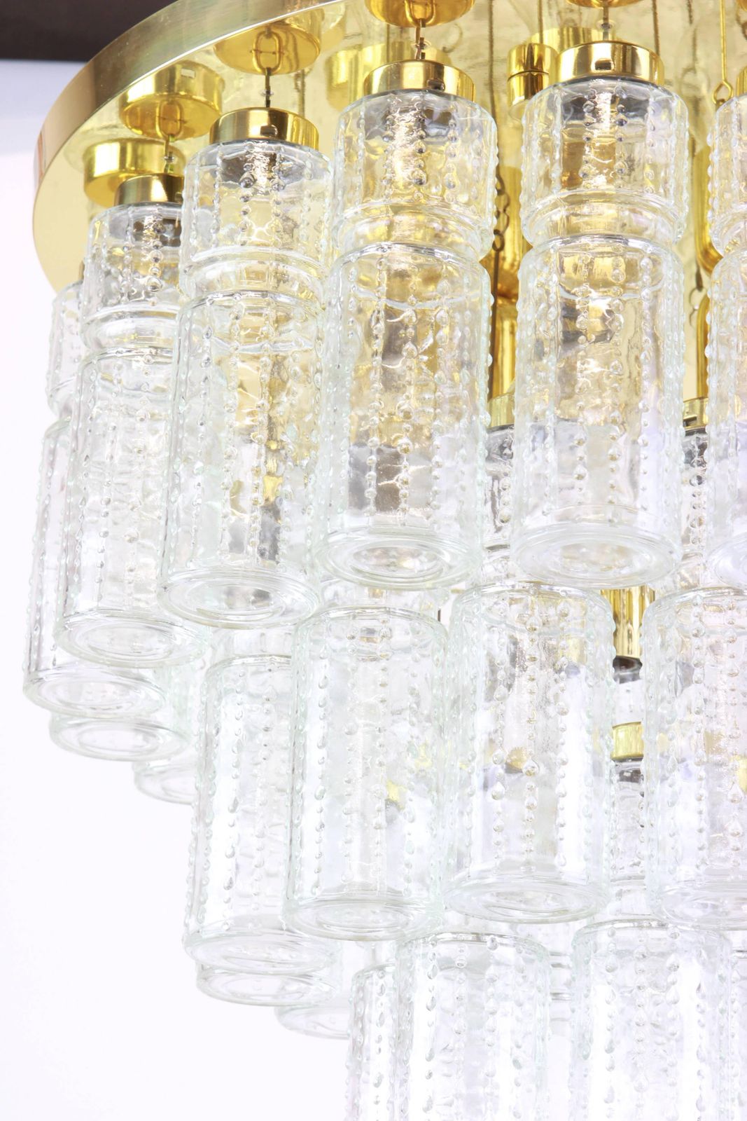 1 Of 2 Large Limburg Glass Chandelier, Germany, 1960s photo for sale