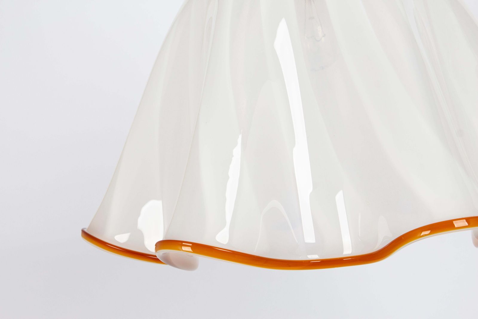 Large White Glass Pendant Light By Kalmar Fazzoletto, Austria, 1970s photo 2106.0