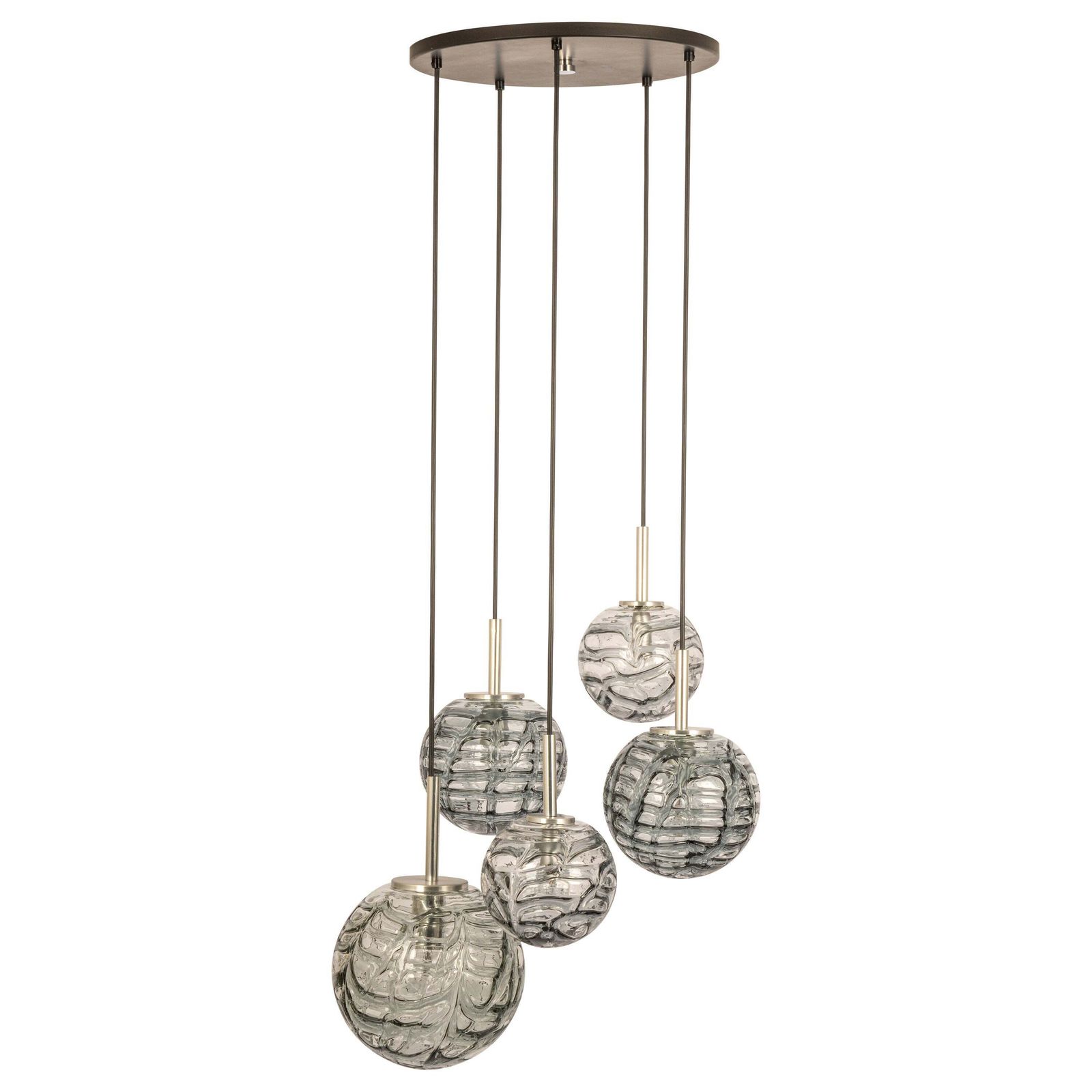 Large Designer Cascading Chandelier Murano Glass By Doria, Germany, 1970s