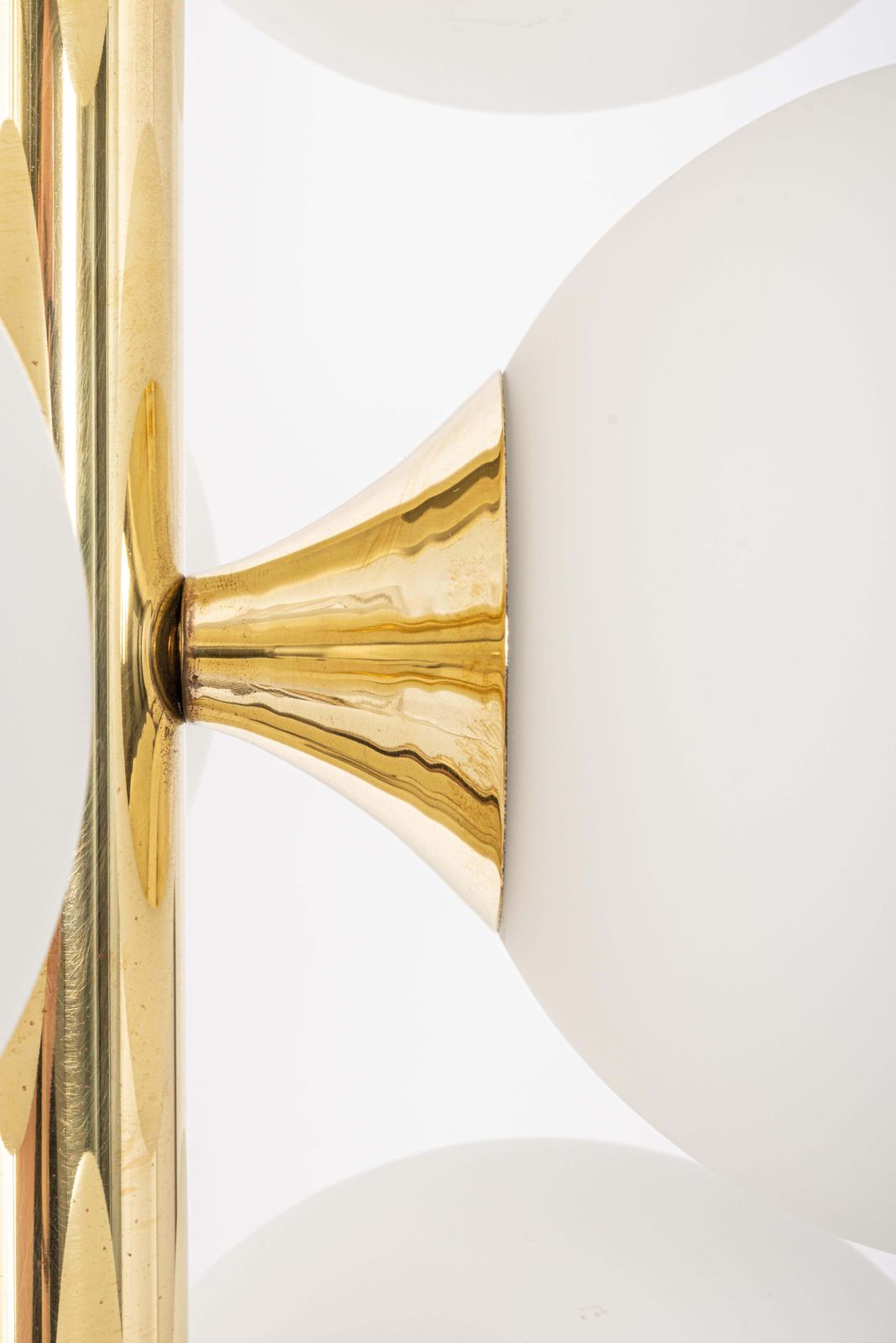 Large Stunning Kaiser Sputnik Glass Globes Chandelier, Germany, 1970s photo Lighting