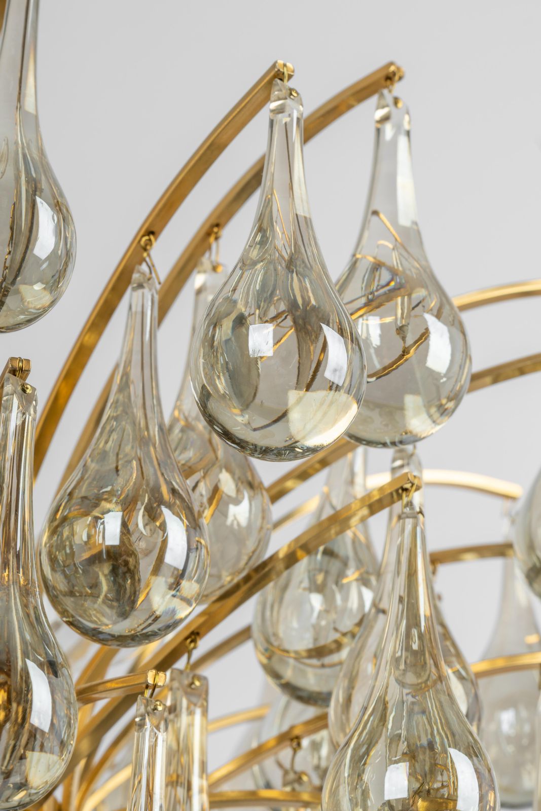 Large Murano Glass Tear Drop Chandelier, Christoph Palme, Germany, 1970s photo vinterior