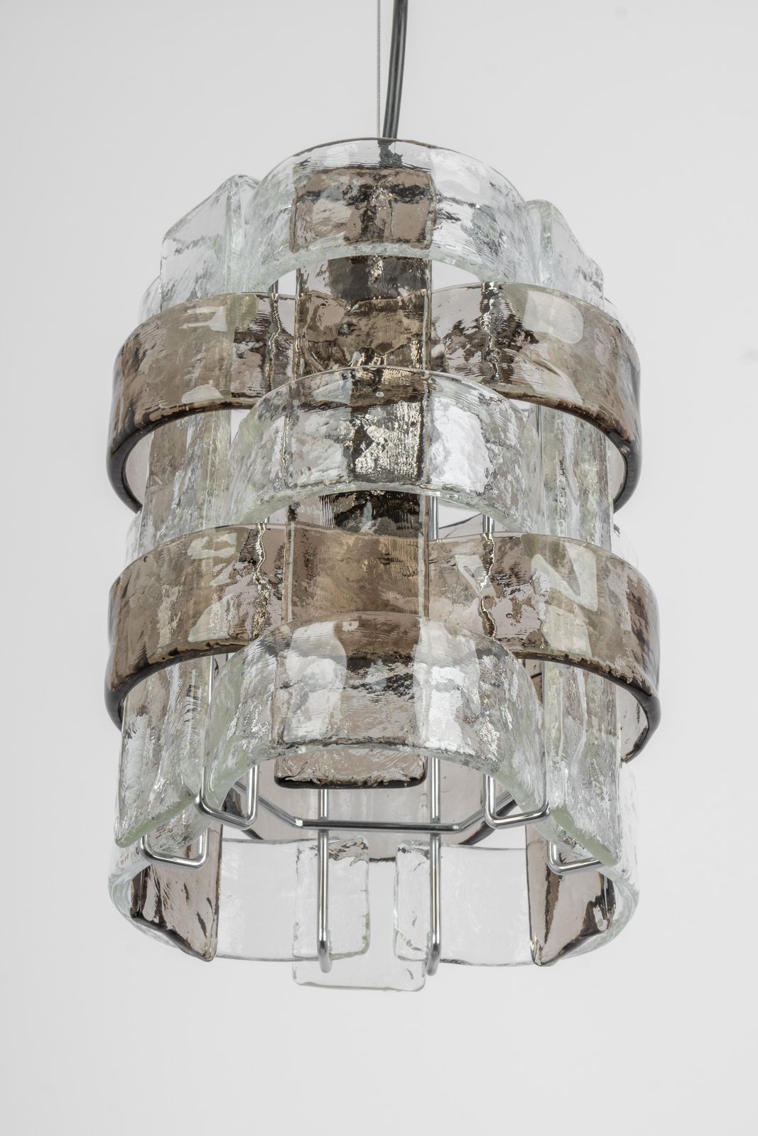 1 Of 2 Murano Glass Pendant Lights Designed By Carlo Nason For Mazzega, 1970s photo for sale