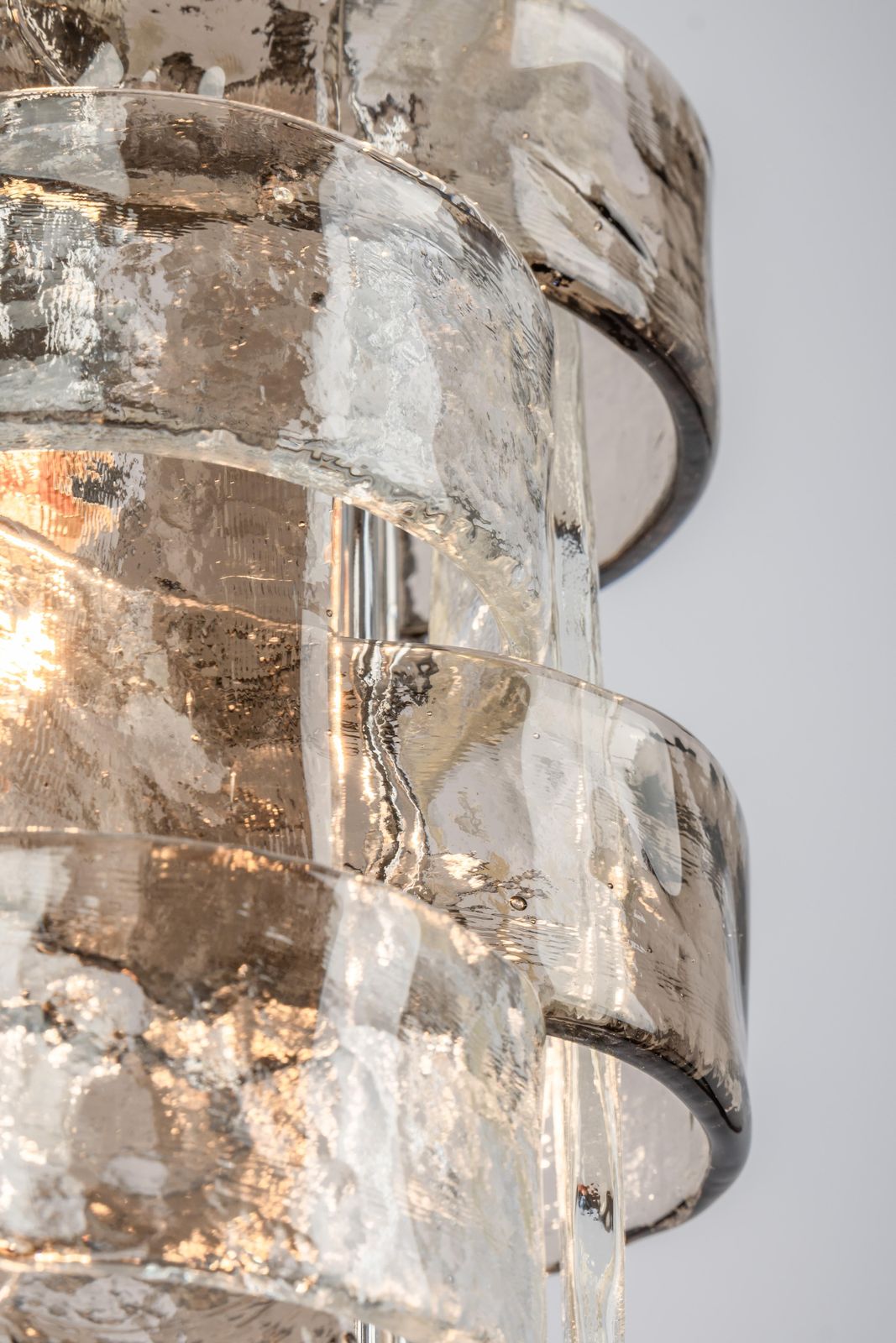 photo for sale 1 Of 2 Murano Glass Pendant Lights Designed By Carlo Nason For Mazzega, 1970s