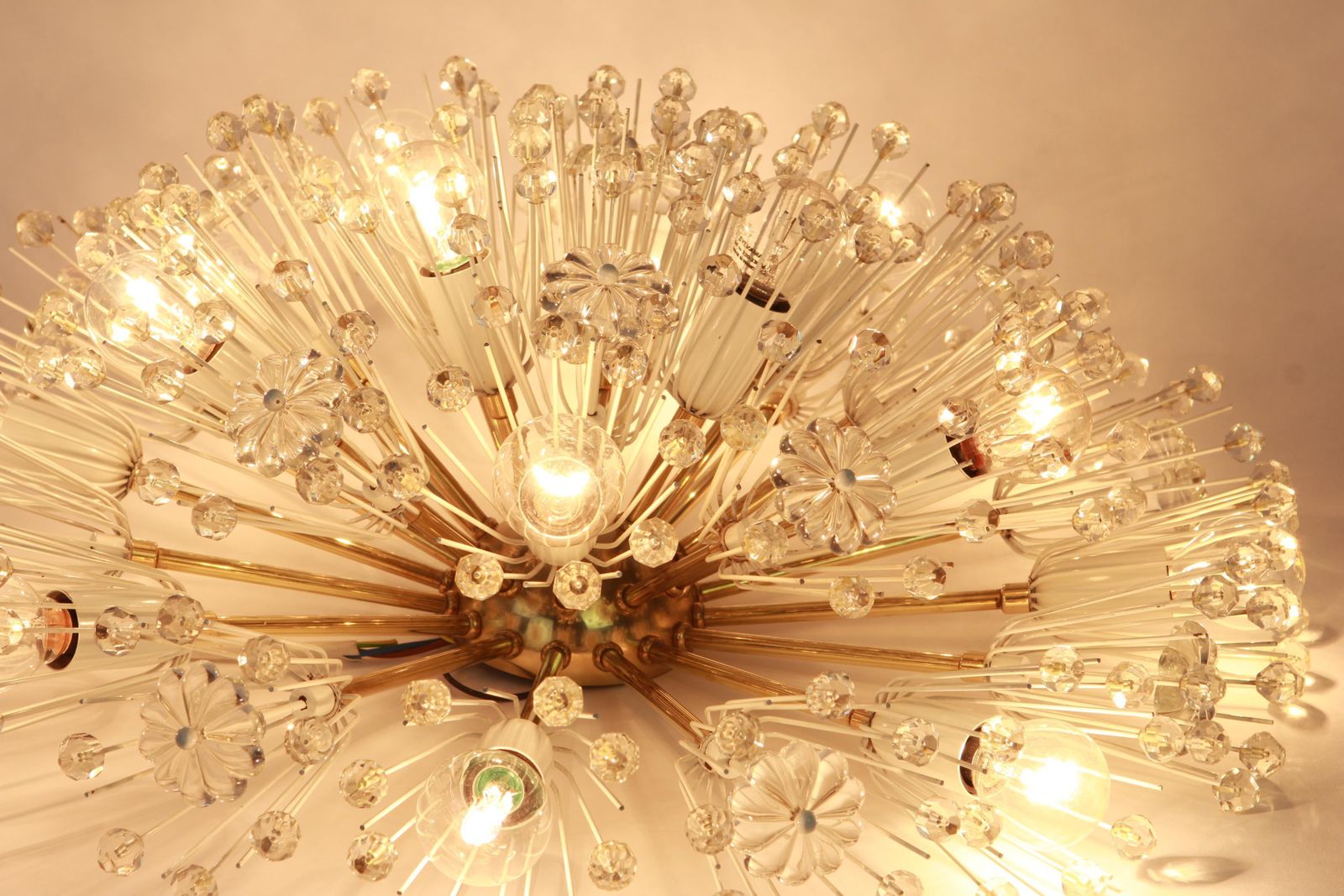 1 Of 3 Starburst Brass Chandelier By Emil Stejnar, Austria, 1960s photo vintage