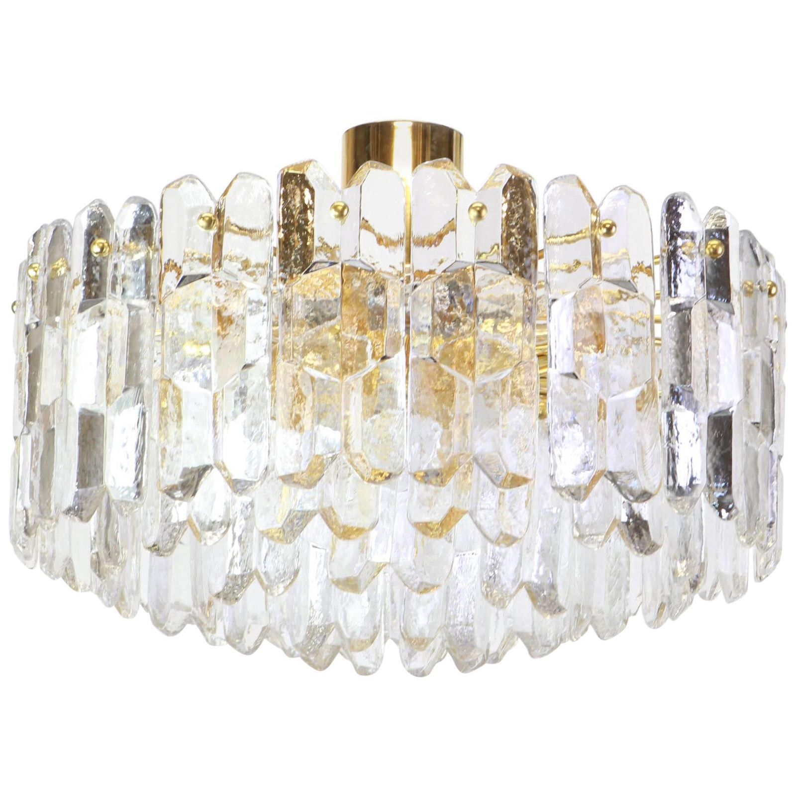 Stunning Gilt Brass, Murano Glass Light Fixture Palazzo, Kalmar, Austria, 1970 photo furniture