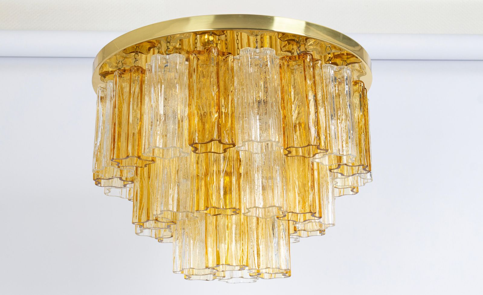 Lighting 1 Of 3 Tronchi Murano Glass Flush Mount Light Kalmar, Austria, 1960s photo
