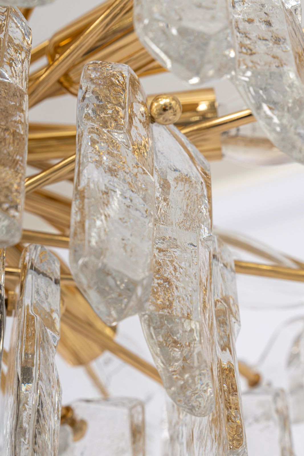 1 Of 3 Gilt Brass, Murano Glass Chandelier Palazzo, Kalmar, Austria, 1970s photo 2794.0