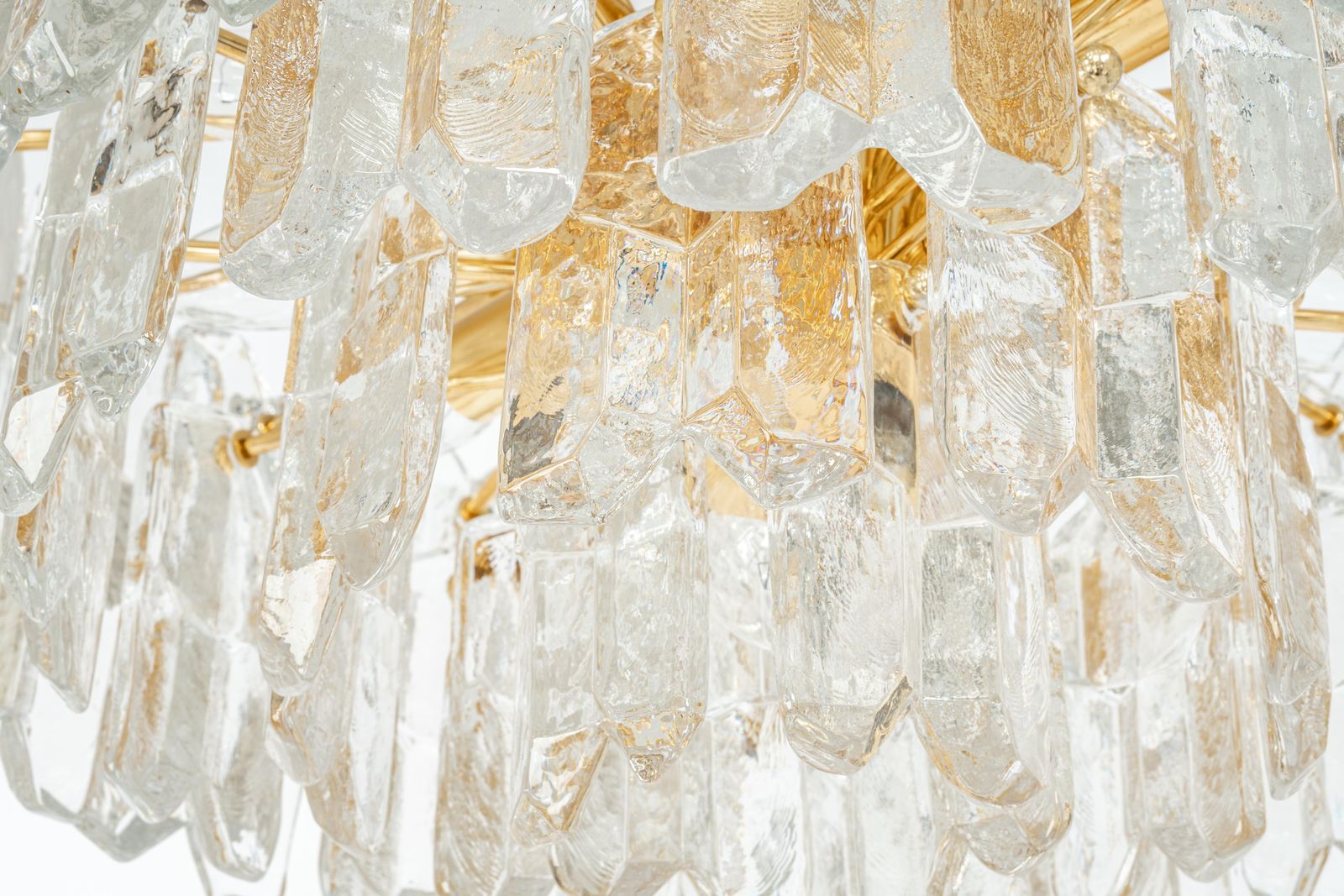 photo furniture 1 Of 3 Gilt Brass, Murano Glass Chandelier Palazzo, Kalmar, Austria, 1970s