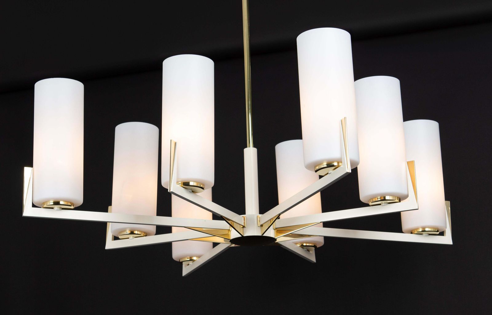 2794.0 Large Glass Sunburst Chandelier, Kaiser, Germany, 1960s photo