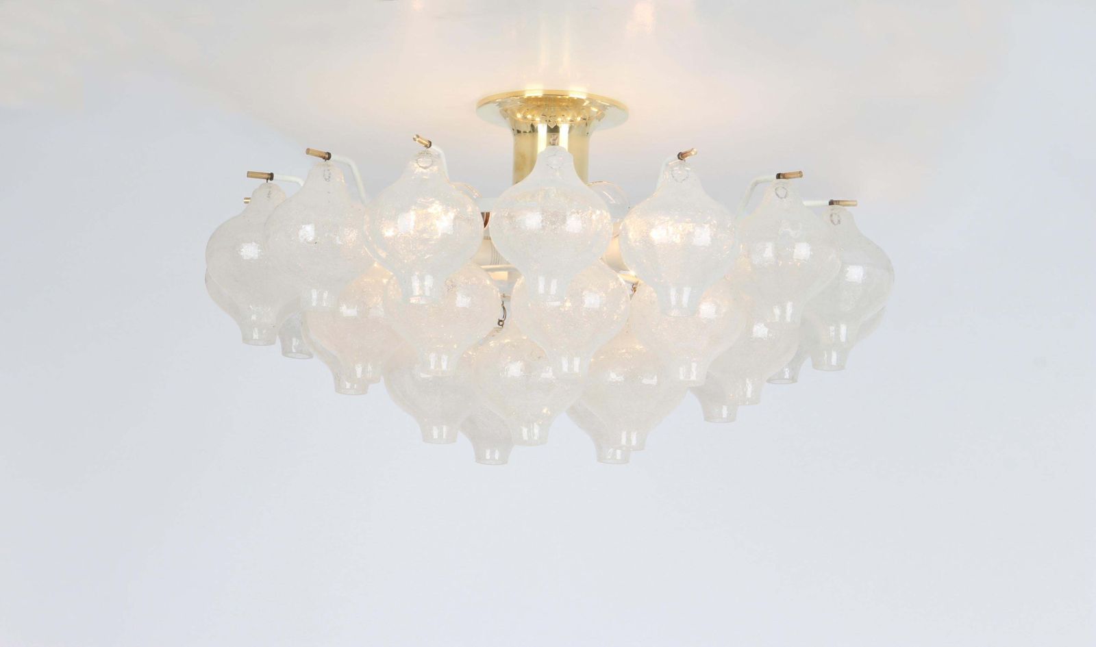 1 Of 2 Large Tulipan Glass Flushmount By Kalmar, Austria, 1960s photo 2923.0