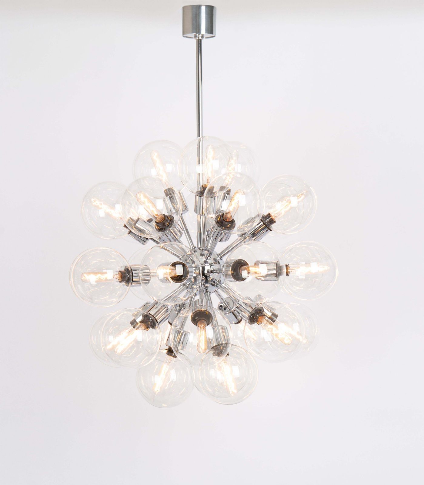 1 Of 2 Sputnik Chrome Pendant Light Design Motoko Ishii By Staff, Germany, 1970s photo furniture
