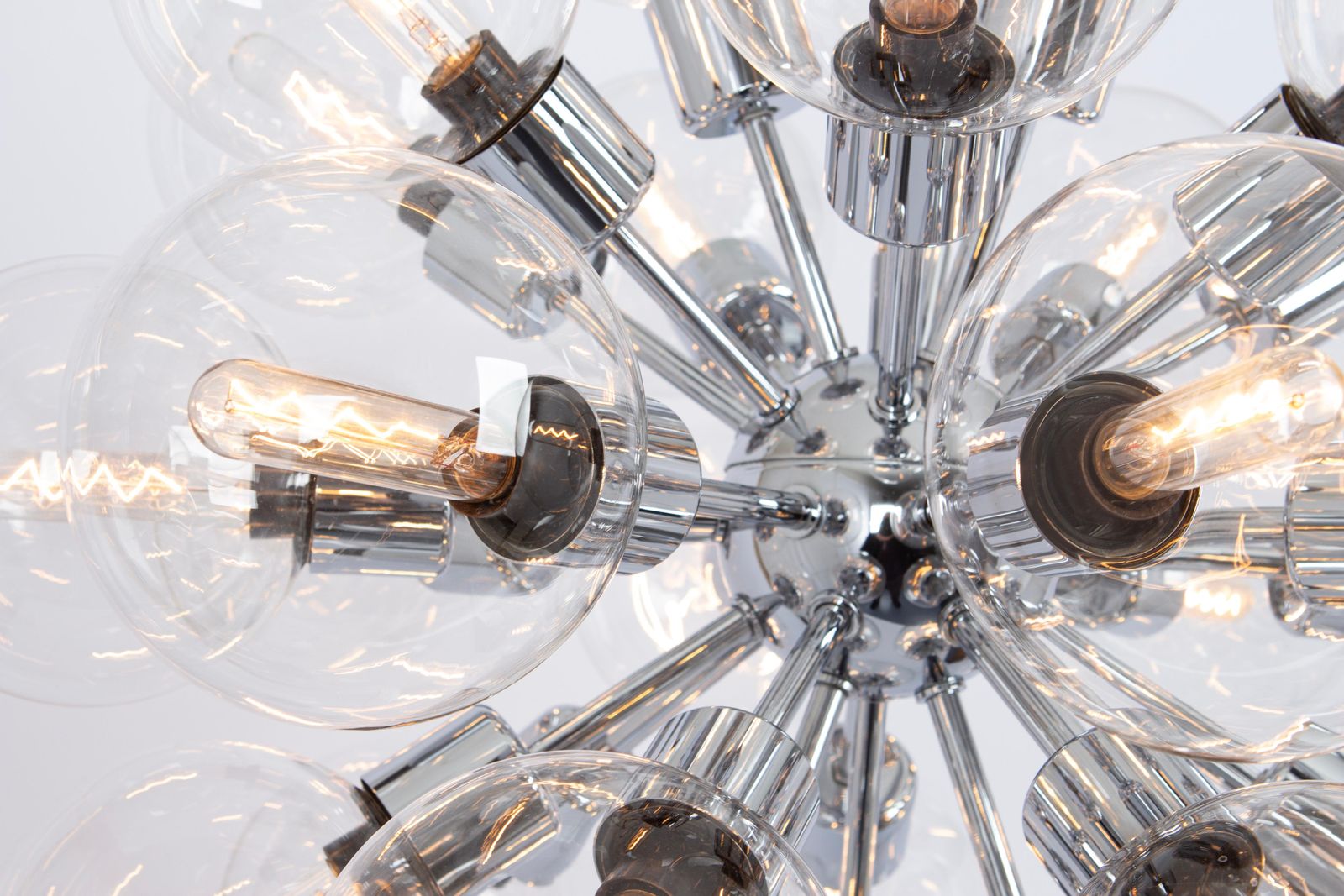 1 Of 2 Sputnik Chrome Pendant Light Design Motoko Ishii By Staff, Germany, 1970s photo Lighting