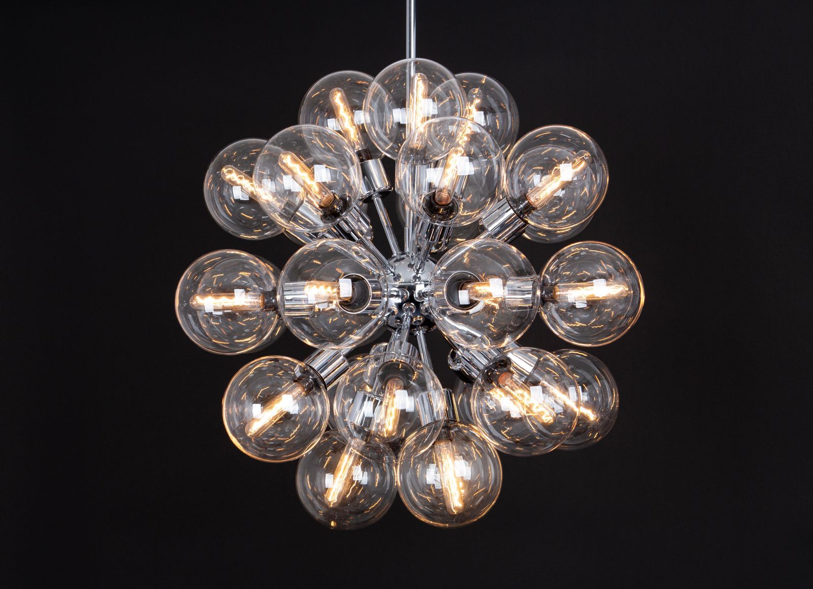 photo vinterior 1 Of 2 Sputnik Chrome Pendant Light Design Motoko Ishii By Staff, Germany, 1970s