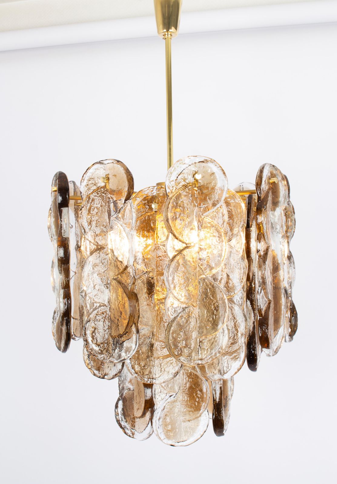Large Murano Smoked Glass Chandelier Citrus By Kalmar, Austria, 1970s photo buy