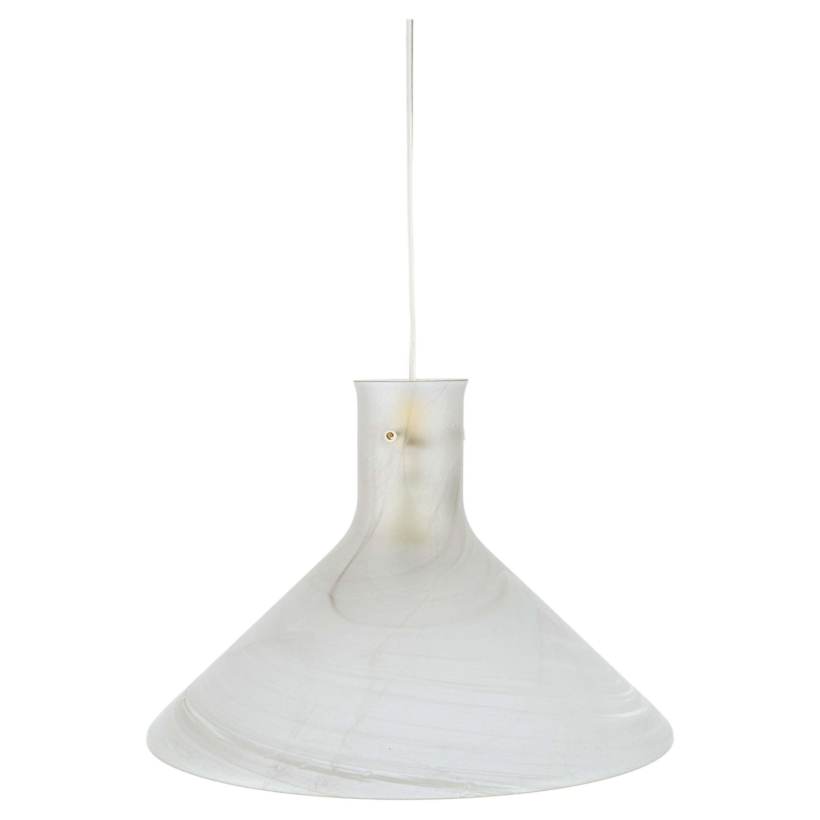 1 Of 2 Large Glass Pendant Light By Peill & Putzler, Germany, 1970s
