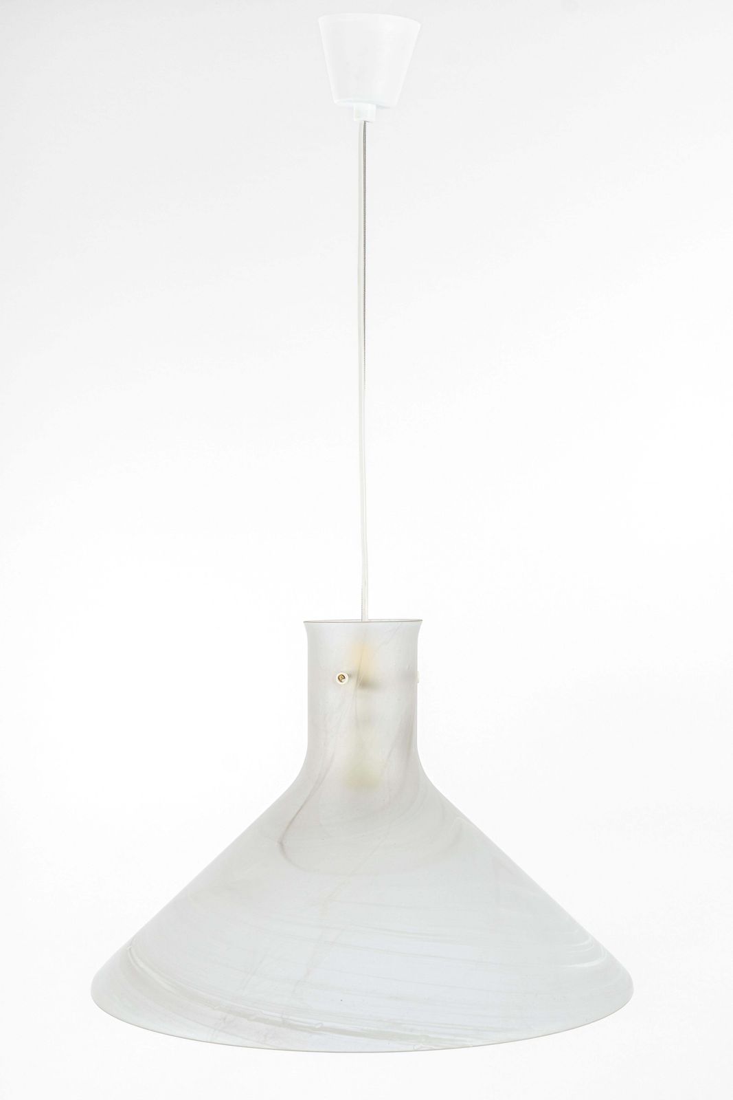 1 Of 2 Large Glass Pendant Light By Peill & Putzler, Germany, 1970s photo vinterior