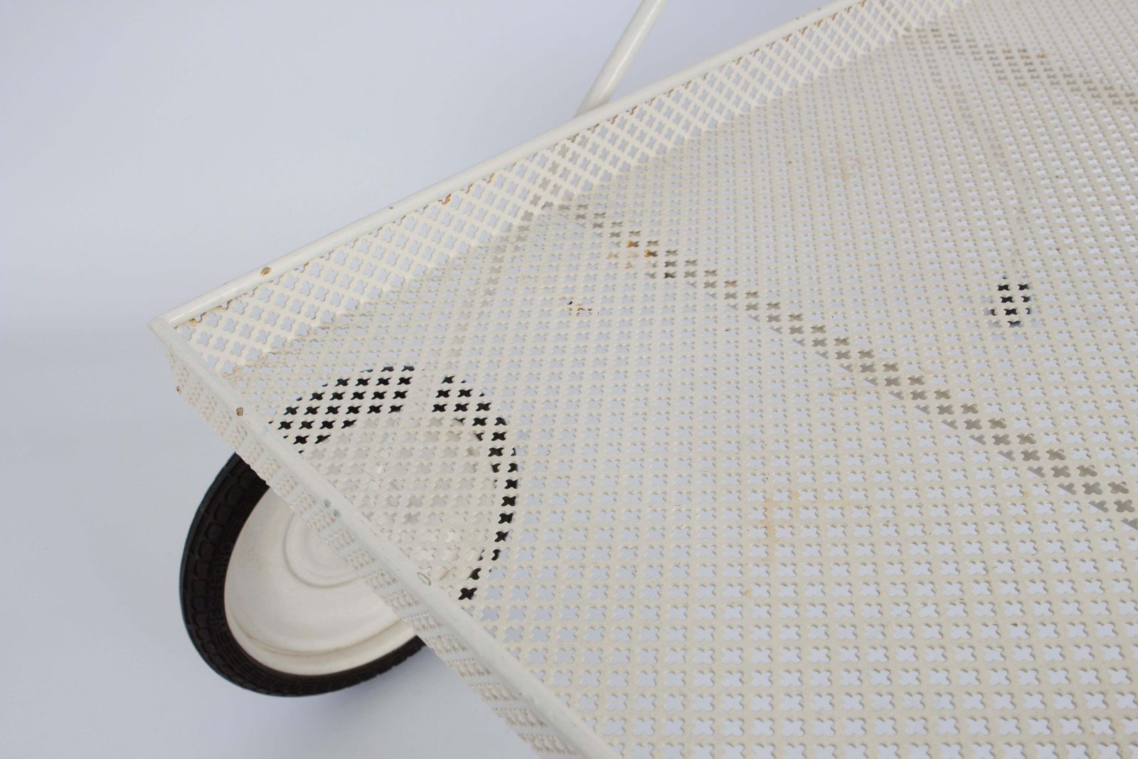 Svenskt Tenn Serving Trolley In White Lacquered Metal By Josef Frank, 1950s photo Furniture