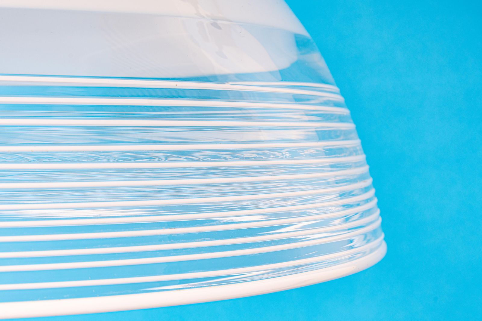 photo furniture Wonderful White Glass Pendant Light, Vetri Murano, Italy, 1970s