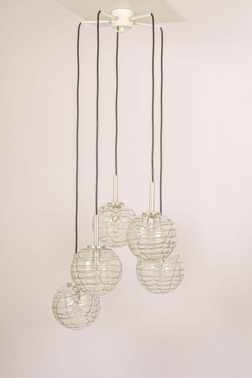 Large Designer Cascading Chandelier Murano Glass By Doria, Germany, 1970s photo Lighting