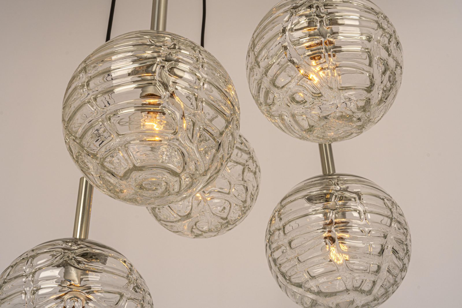 photo furniture Large Designer Cascading Chandelier Murano Glass By Doria, Germany, 1970s
