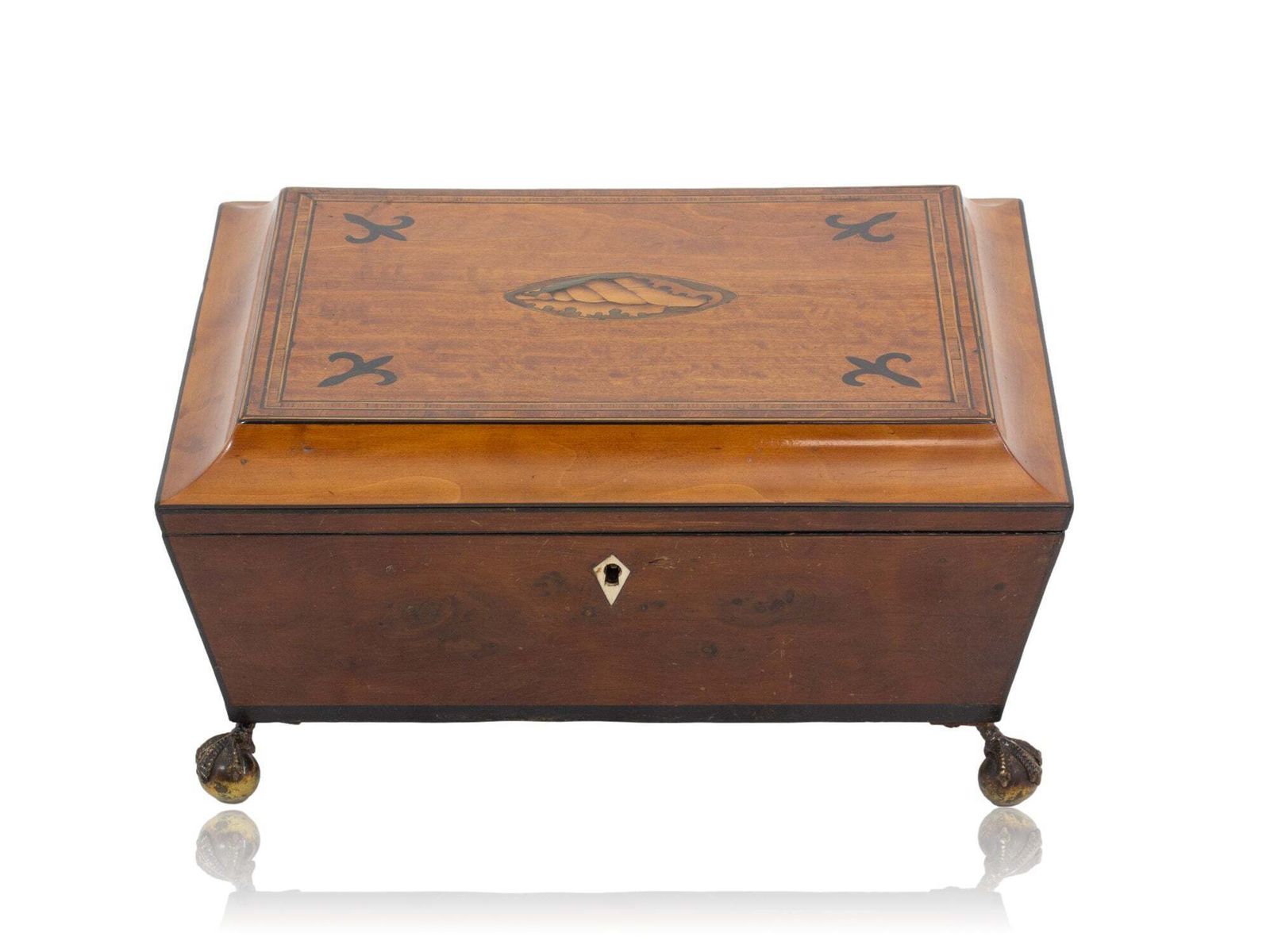 Antique Georgian Satinwood Jewellery Box Circa 1800