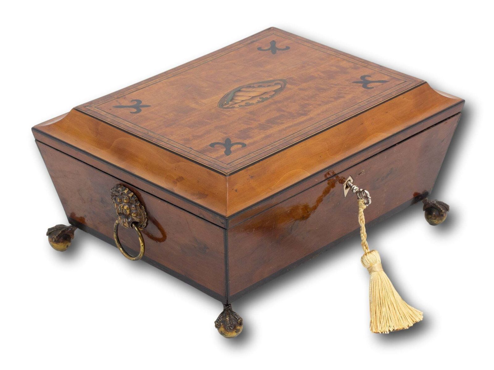 Antique Georgian Satinwood Jewellery Box Circa 1800 photo furniture