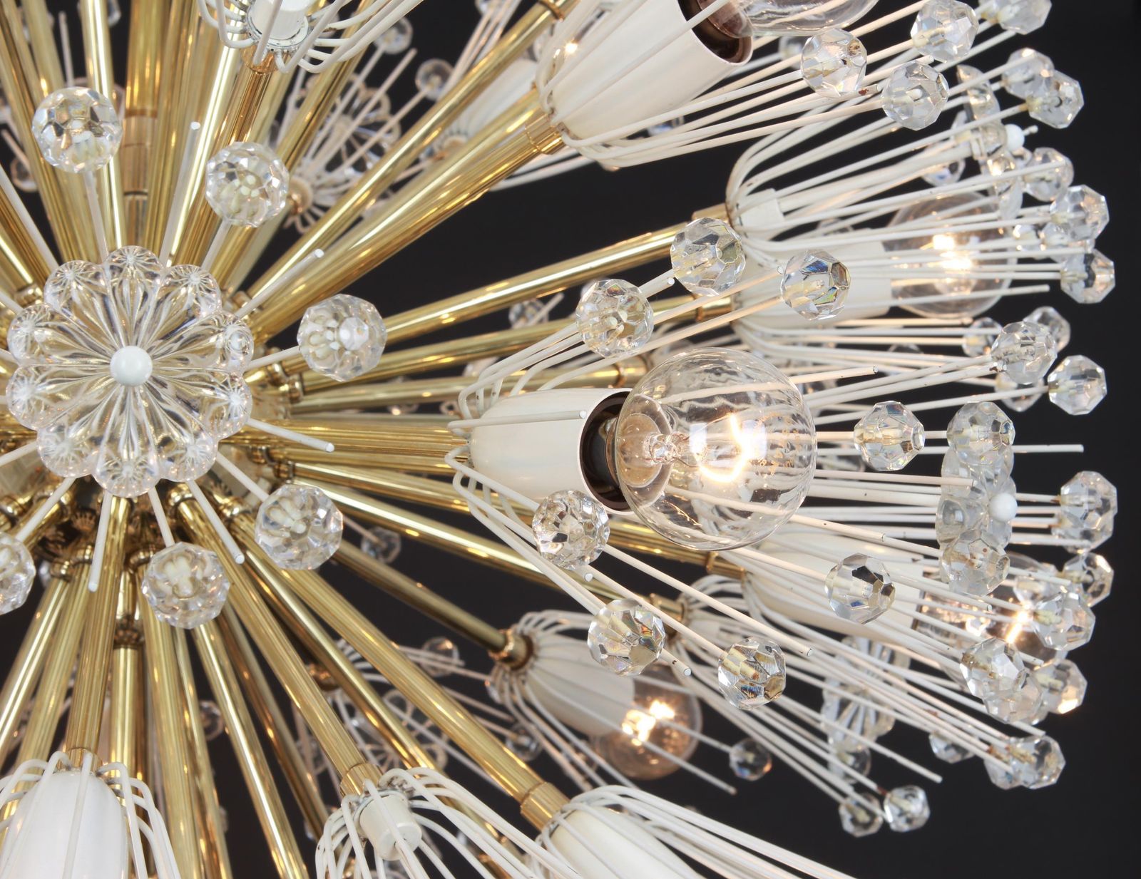 photo vintage Huge Starburst Brass Chandelier By Emil Stejnar, Austria, 1960s